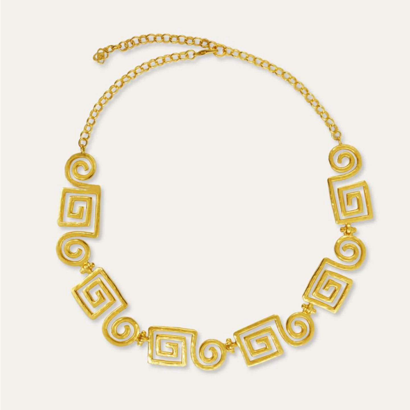 Megara Geometric Spiral Necklace