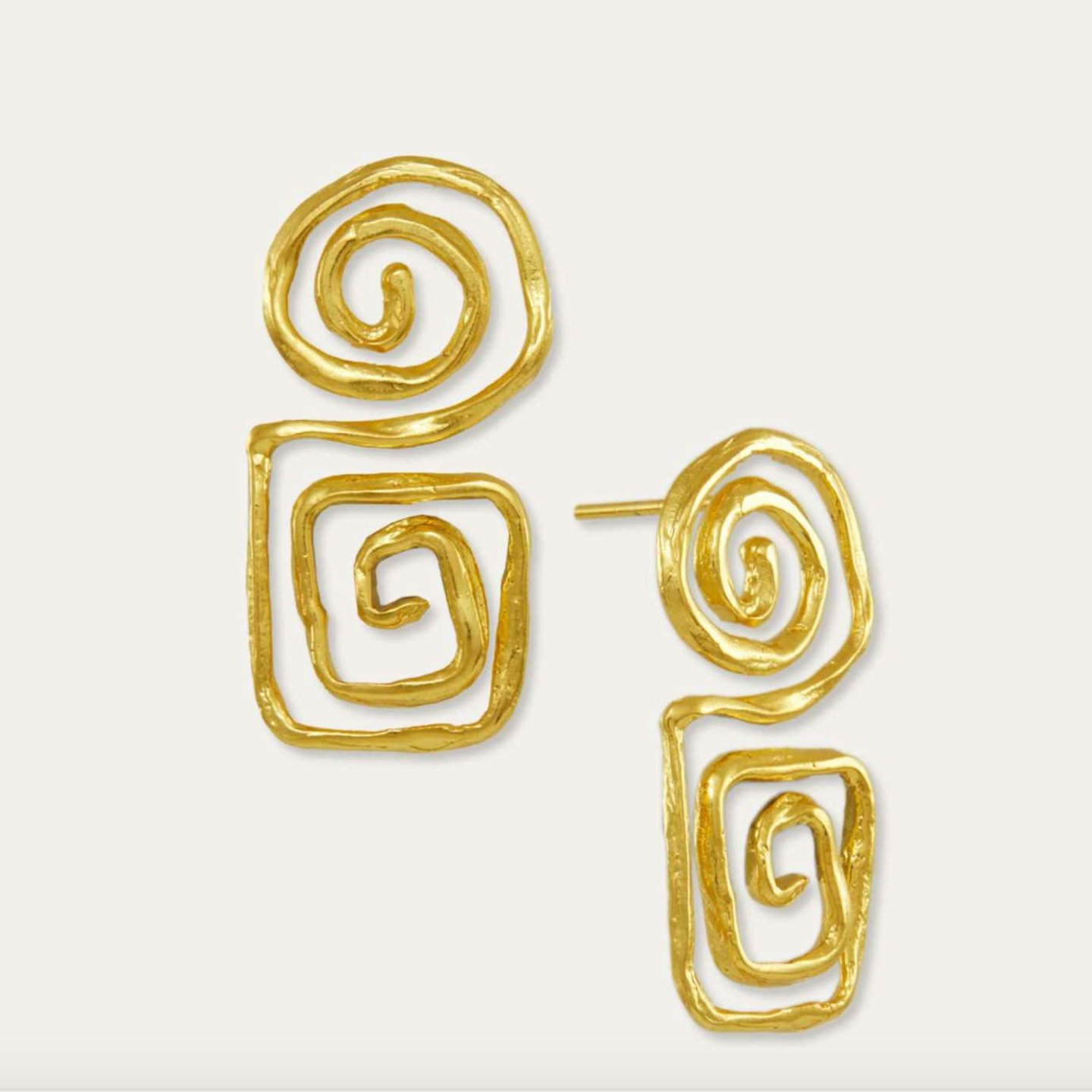 Megara Geometric Spiral Stud Earrings