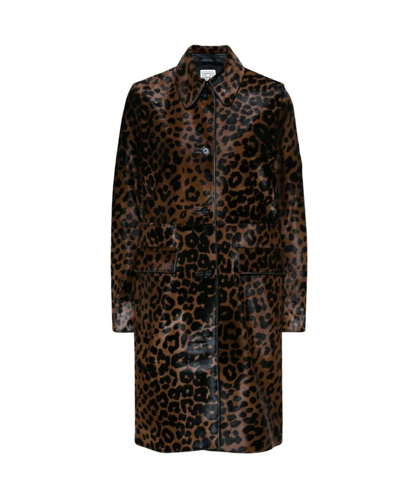 Toteme Leopard Print Single Breasted Coat