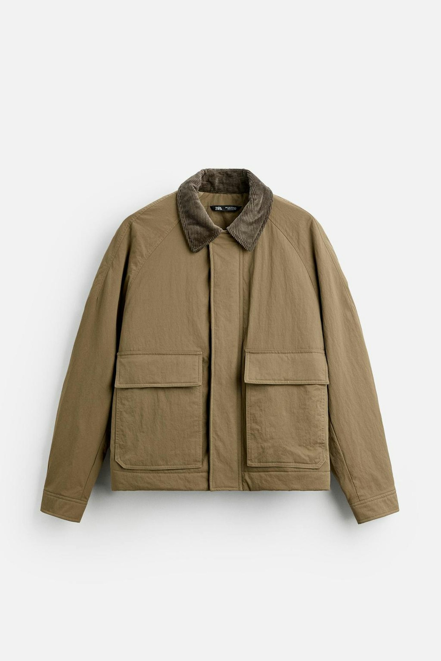 Zara, Contrast Collar Padded Jacket