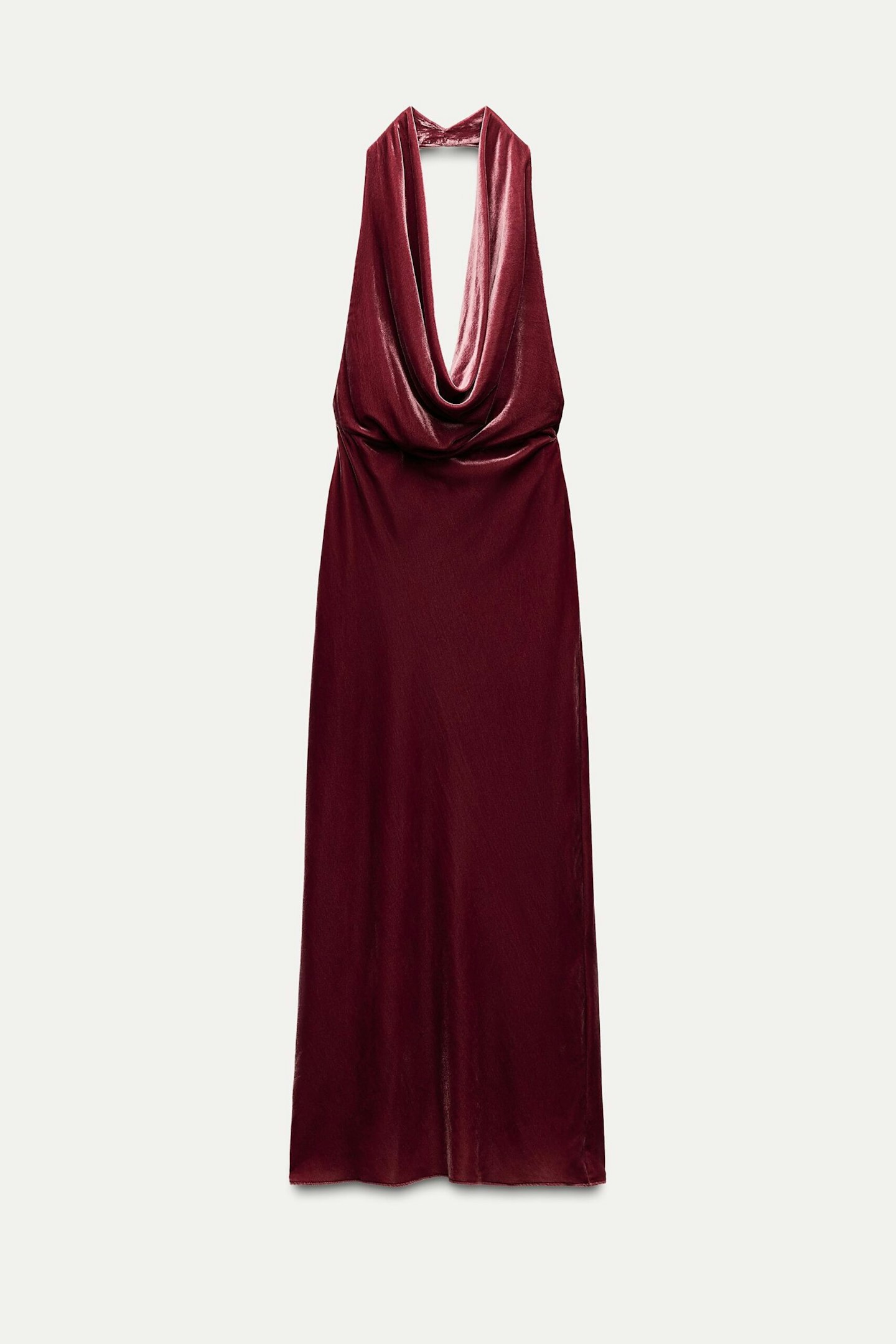 zara burgundy velvet dress