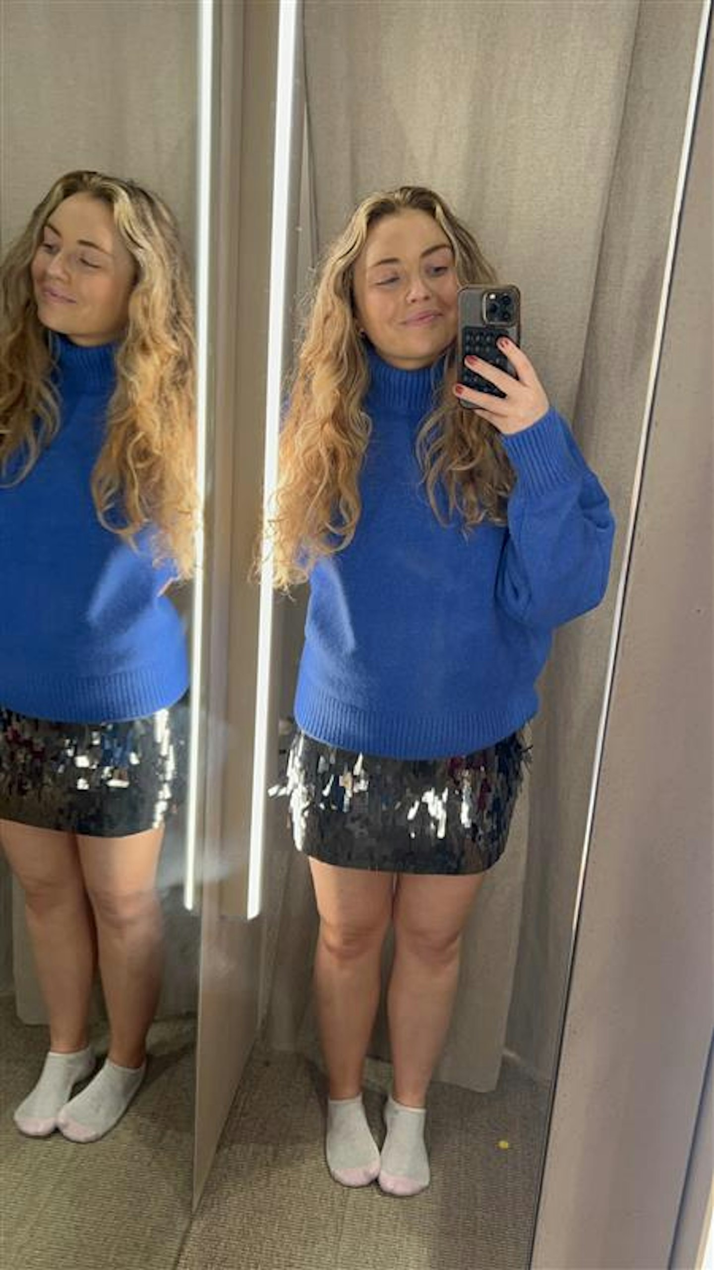 Zara sequin mini skirt