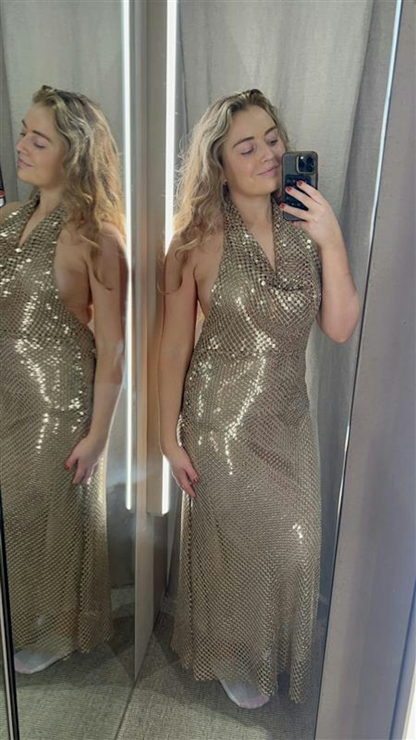 Zara gold dress