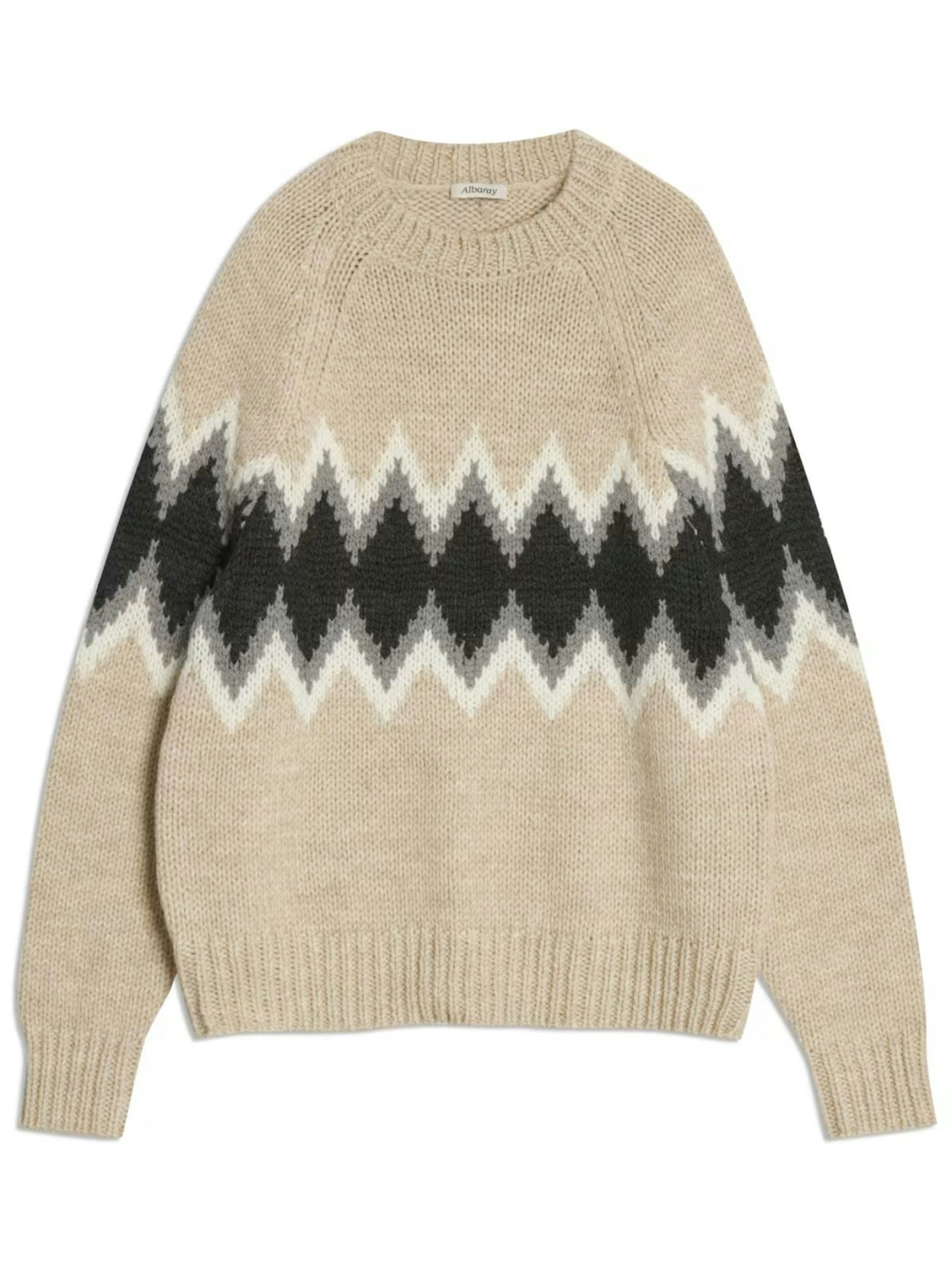 Albaray, Wool Blend Argyle Stripe Jumper