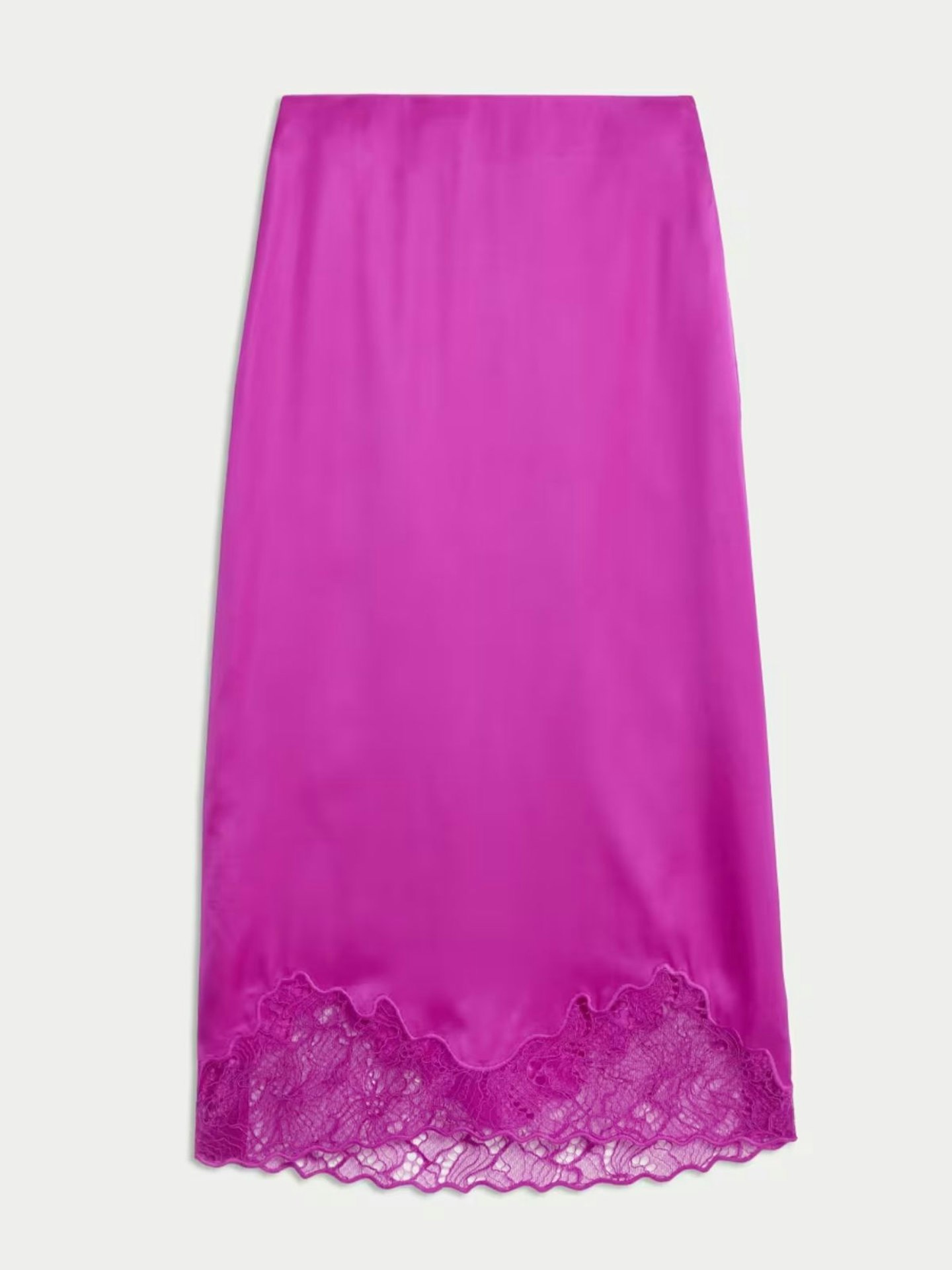 Satin Lace Midaxi Slip Skirt