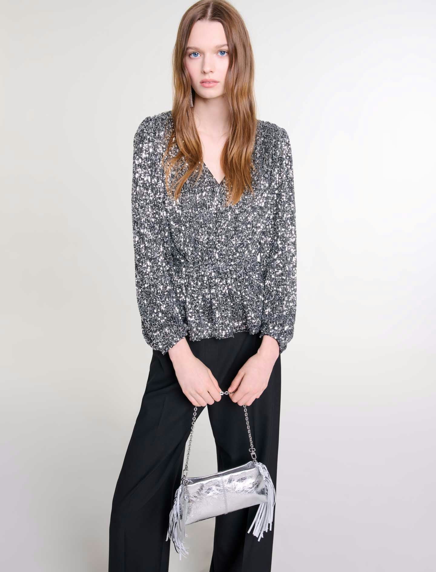 maje sequin top