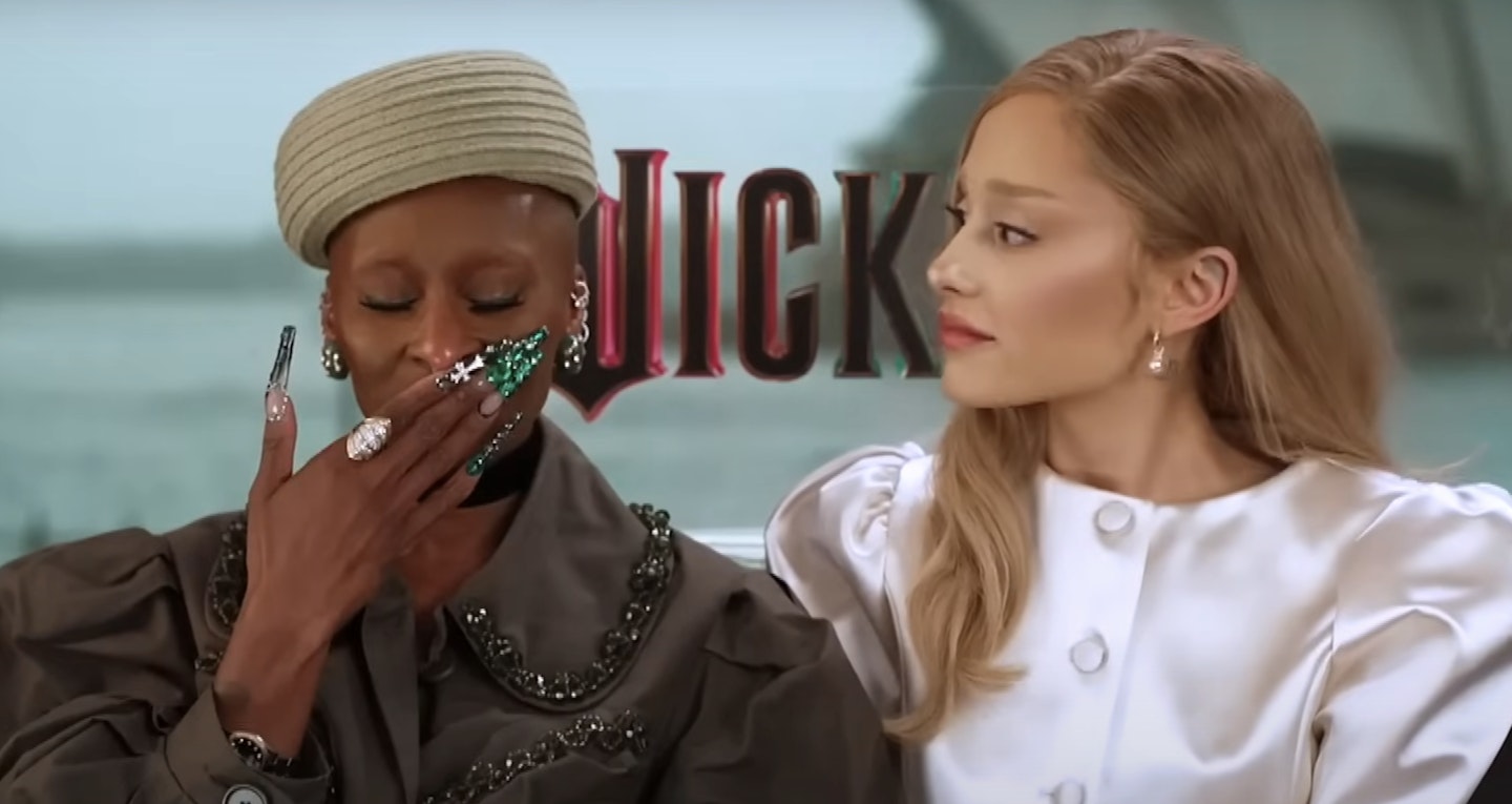 Cynthia Erivo and Ariana Grande emotional during Wicked press tour