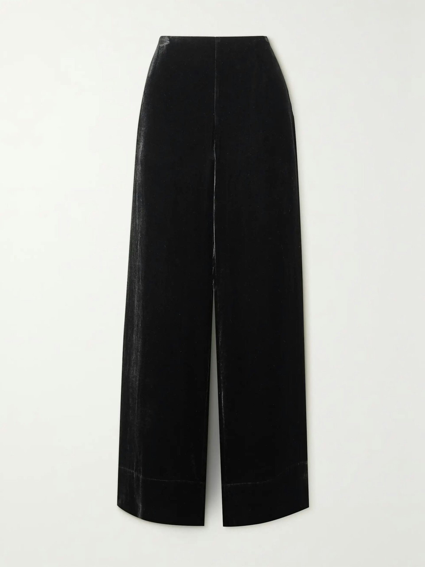 Toteme black velvet trousers