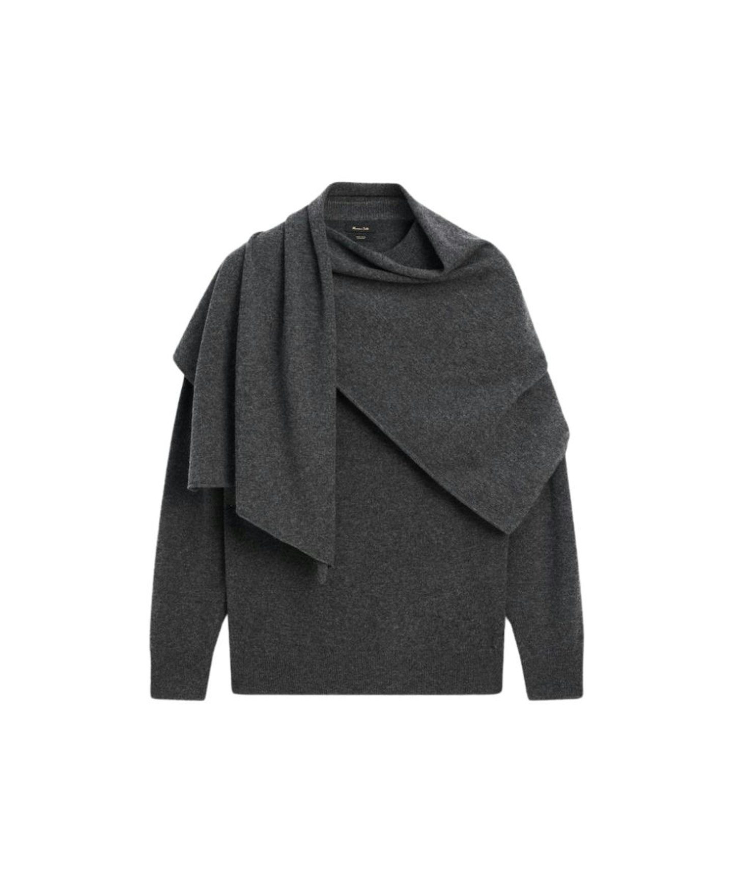 Massimo Dutti, Wool Sweater With Scarf 