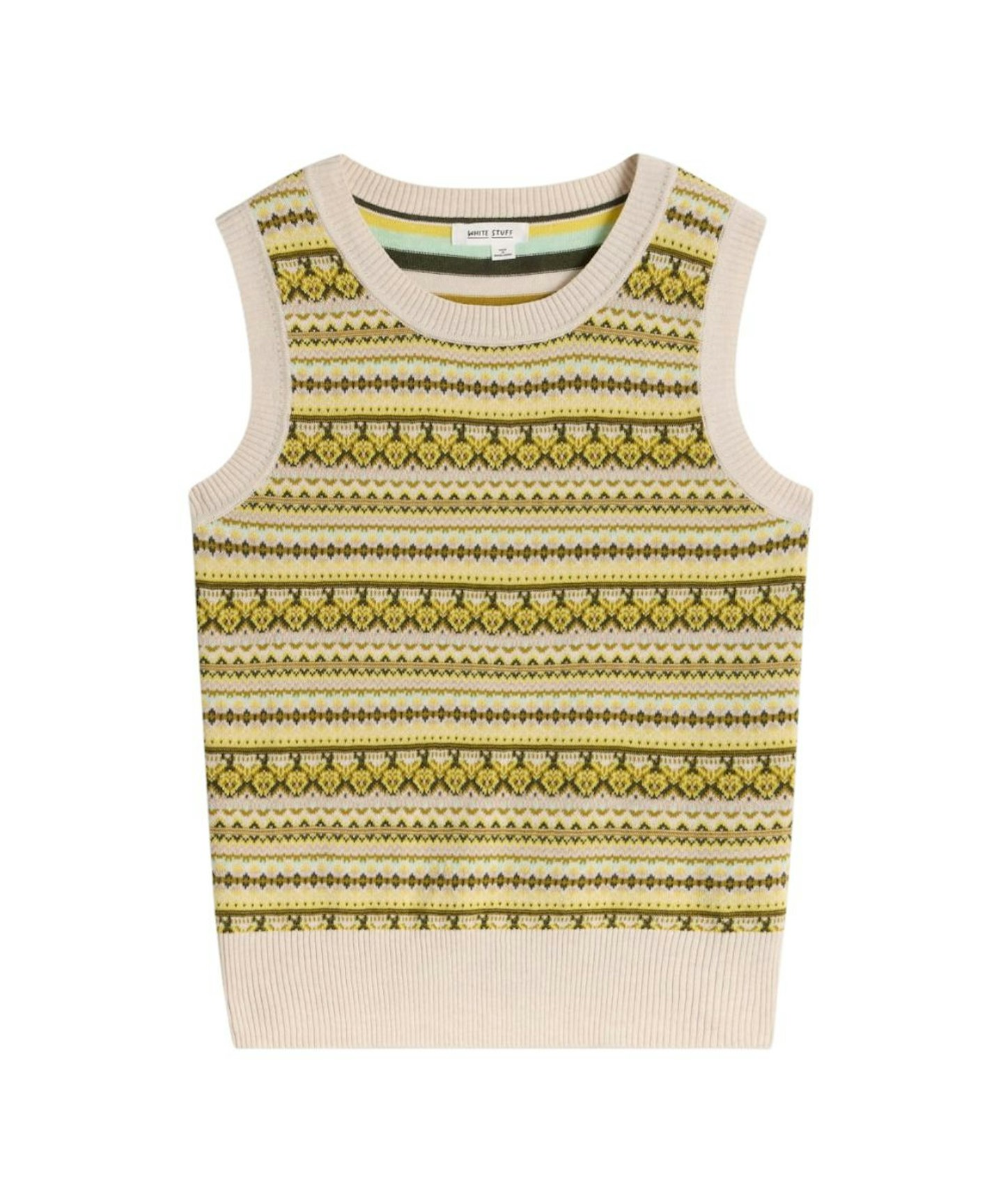 White Stuff, Fair Isle Crew Neck Vest