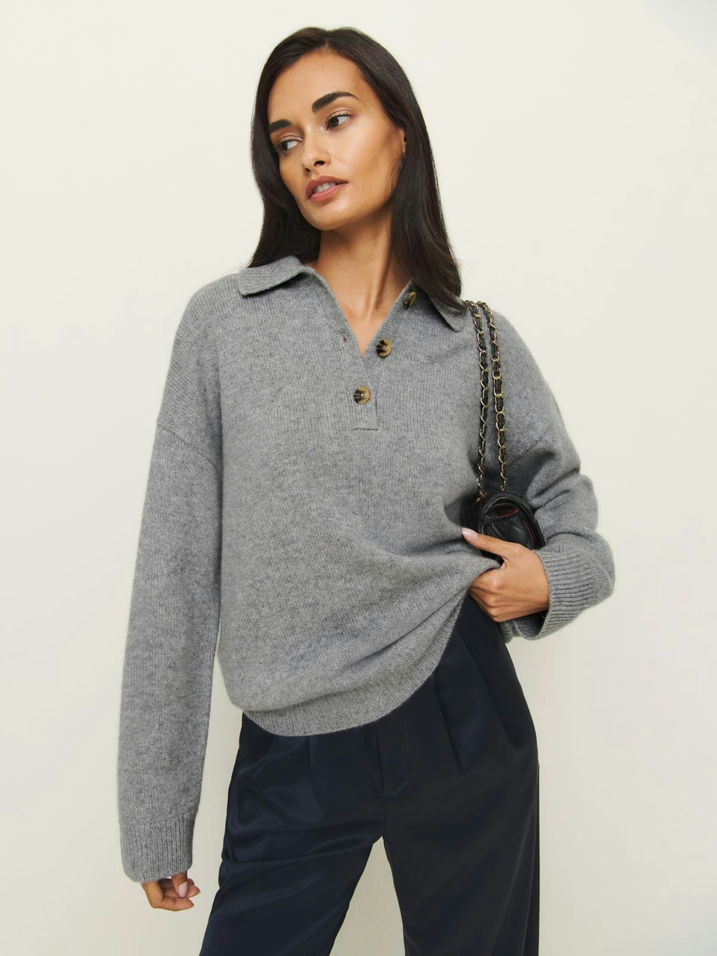 Brooklyn Cashmere Polo Sweater reformation