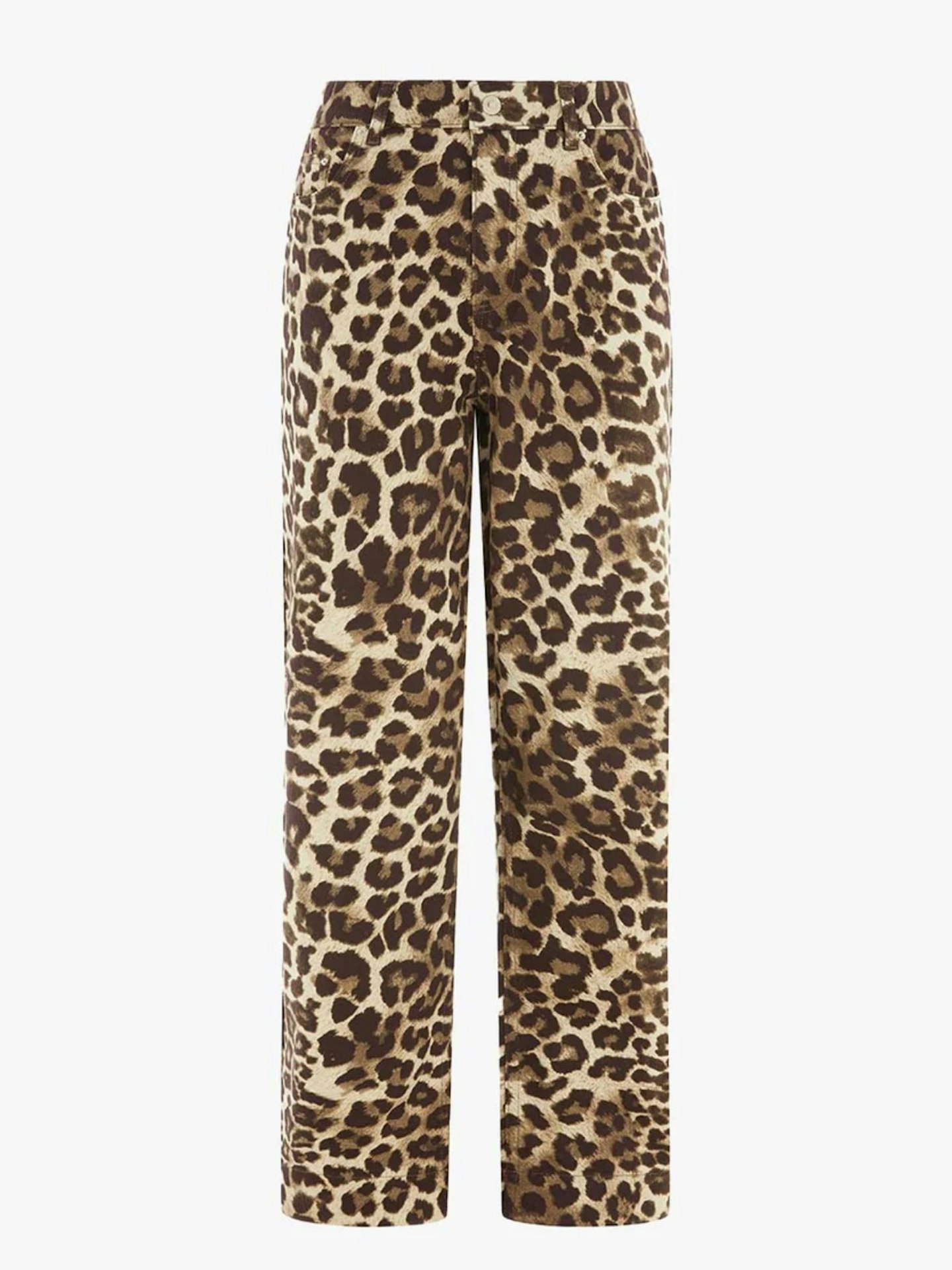 Miso Leopard Print Straight Leg Jeans