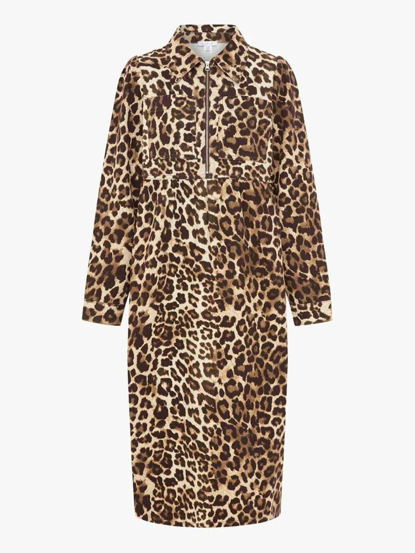 Gabriella Leopard Print Denim Dress