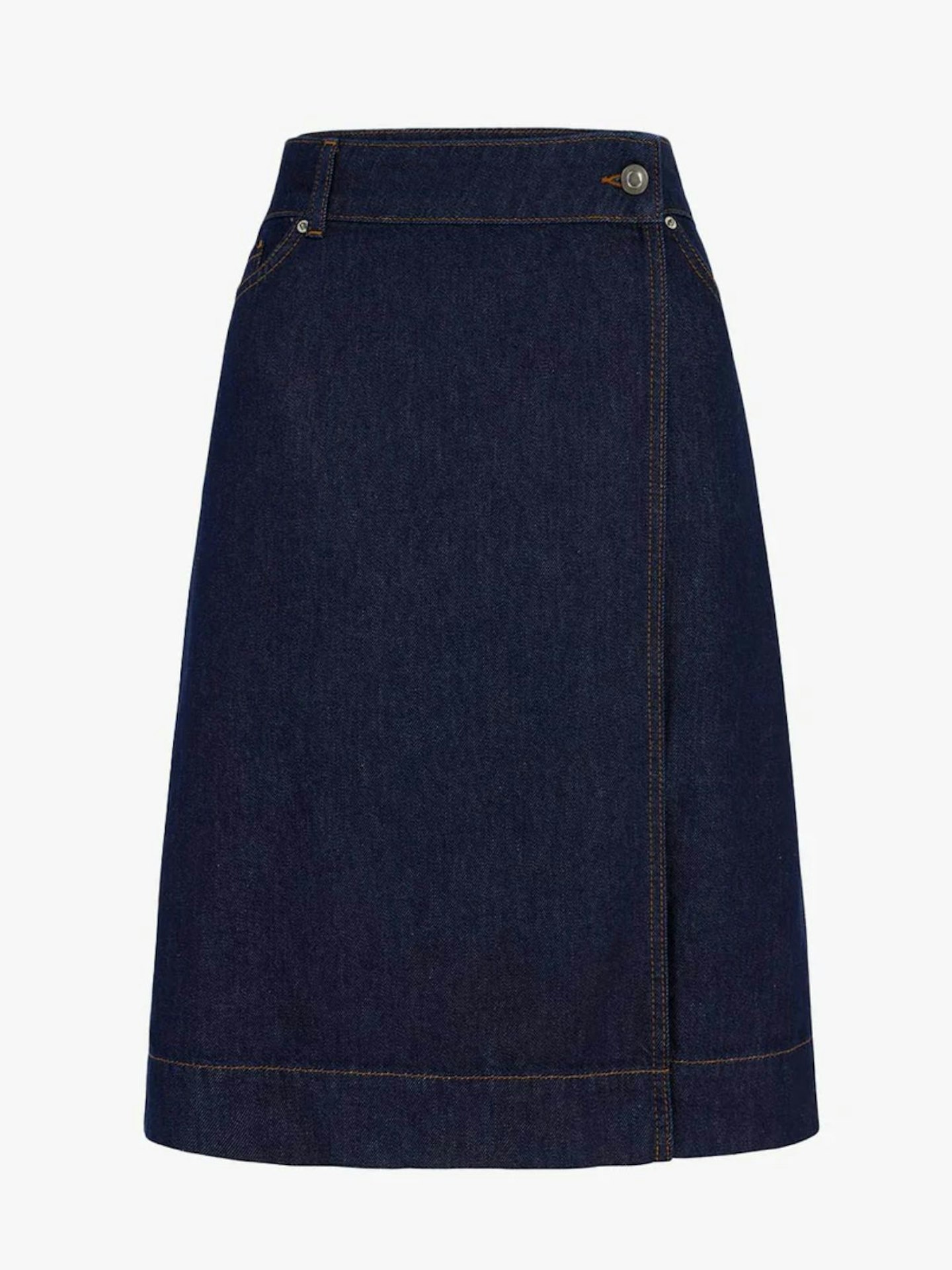 Hazel Knee Length Denim Skirt