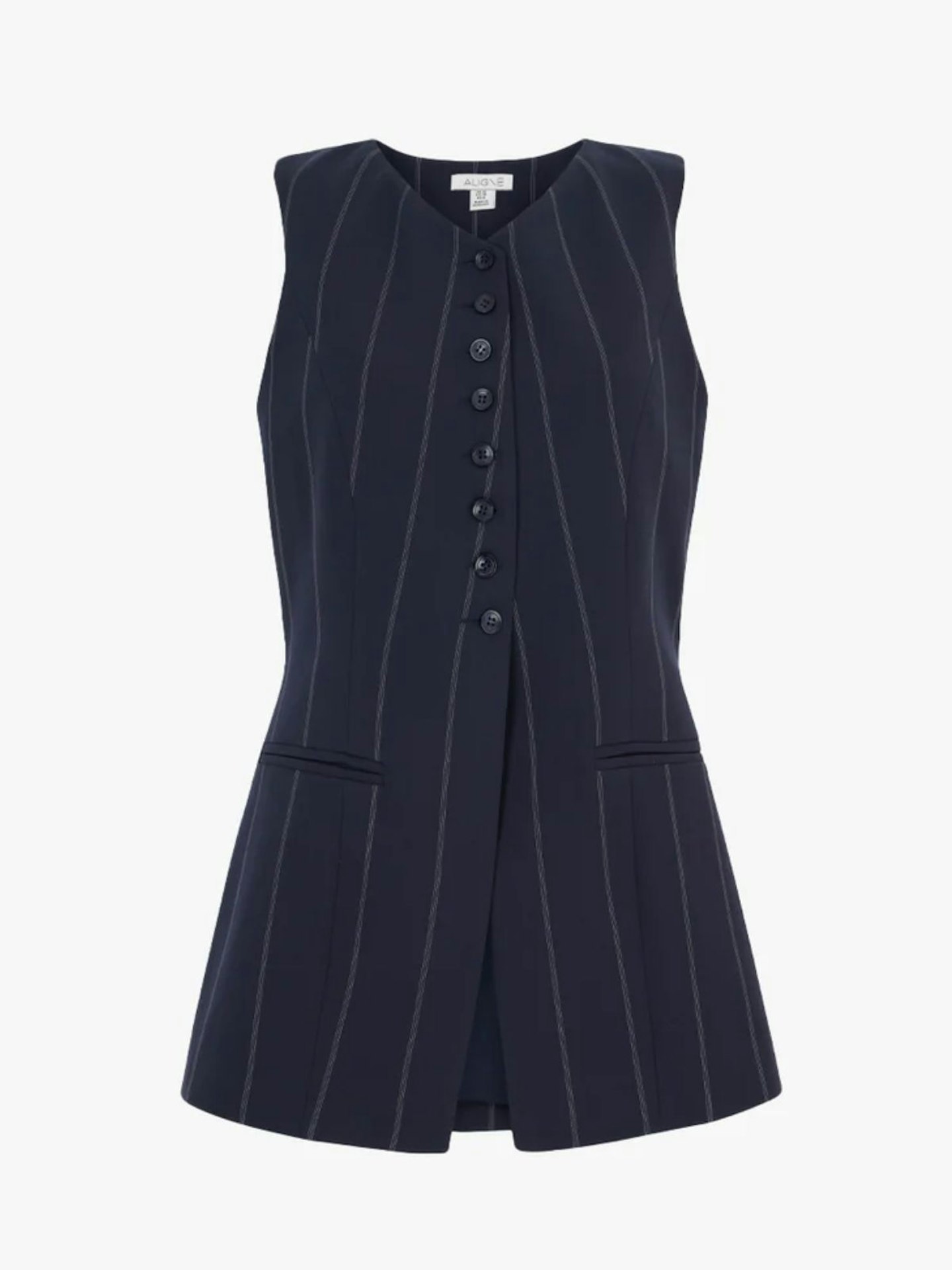 Quinn Long Pinstripe Waistcoat 