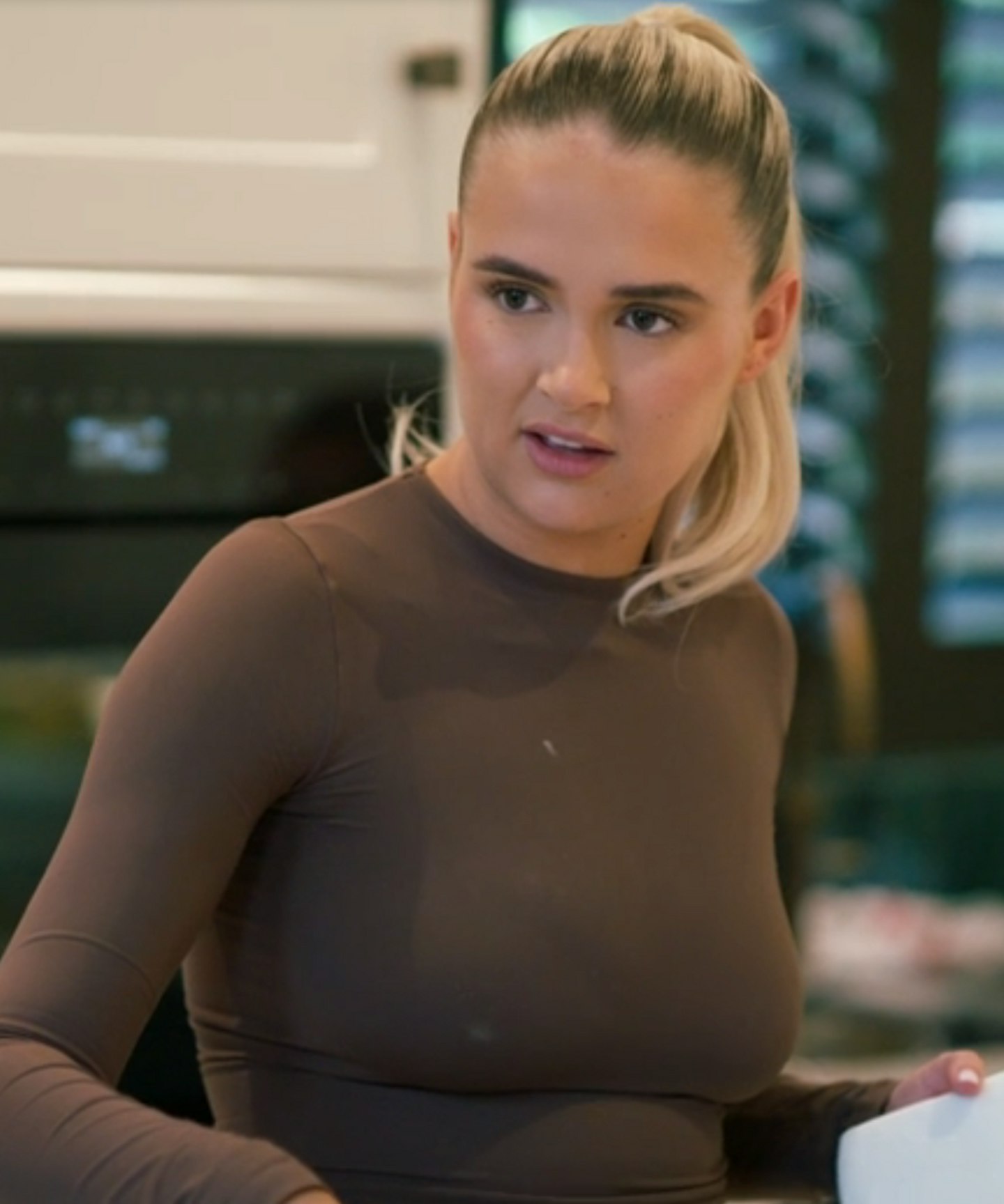molly mae wears brown skims top
