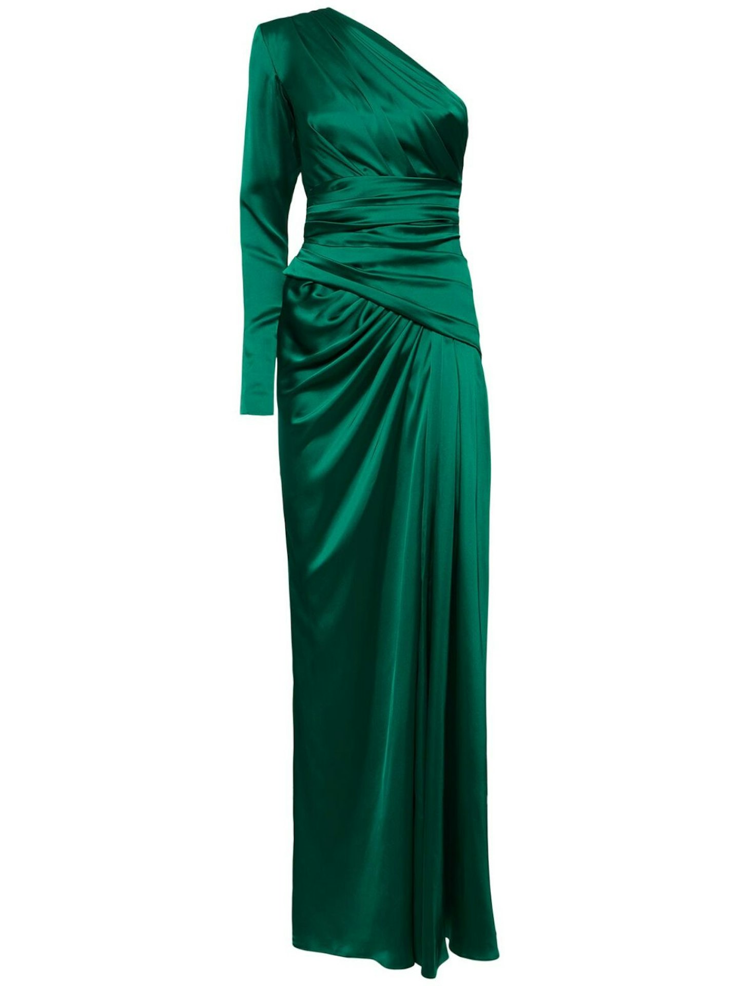 Zuhair Murad, One-Shoulder Draped Satin Dress