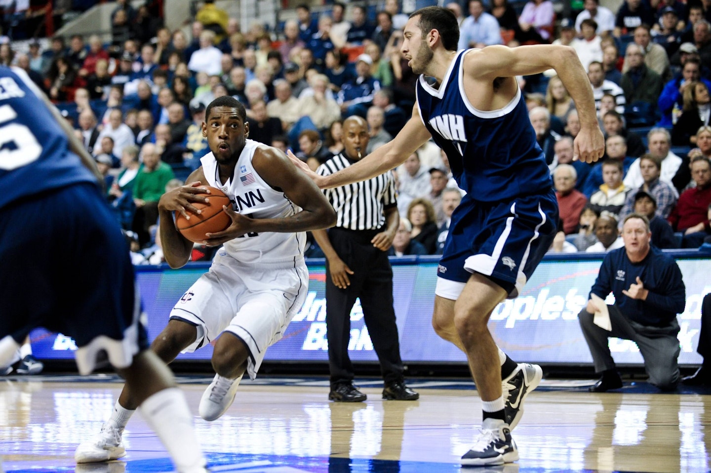 Dane DiLiegro in action on the basketball court in 2010