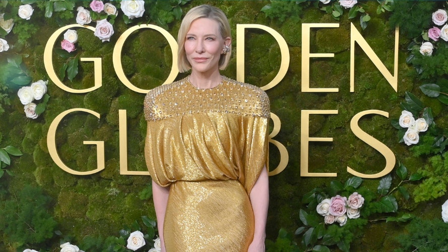 cate blanchett gold dress Louis Vuitton: Cate Blanchett In Custom Louis Vuitton At The 82nd Golden Globe Awards