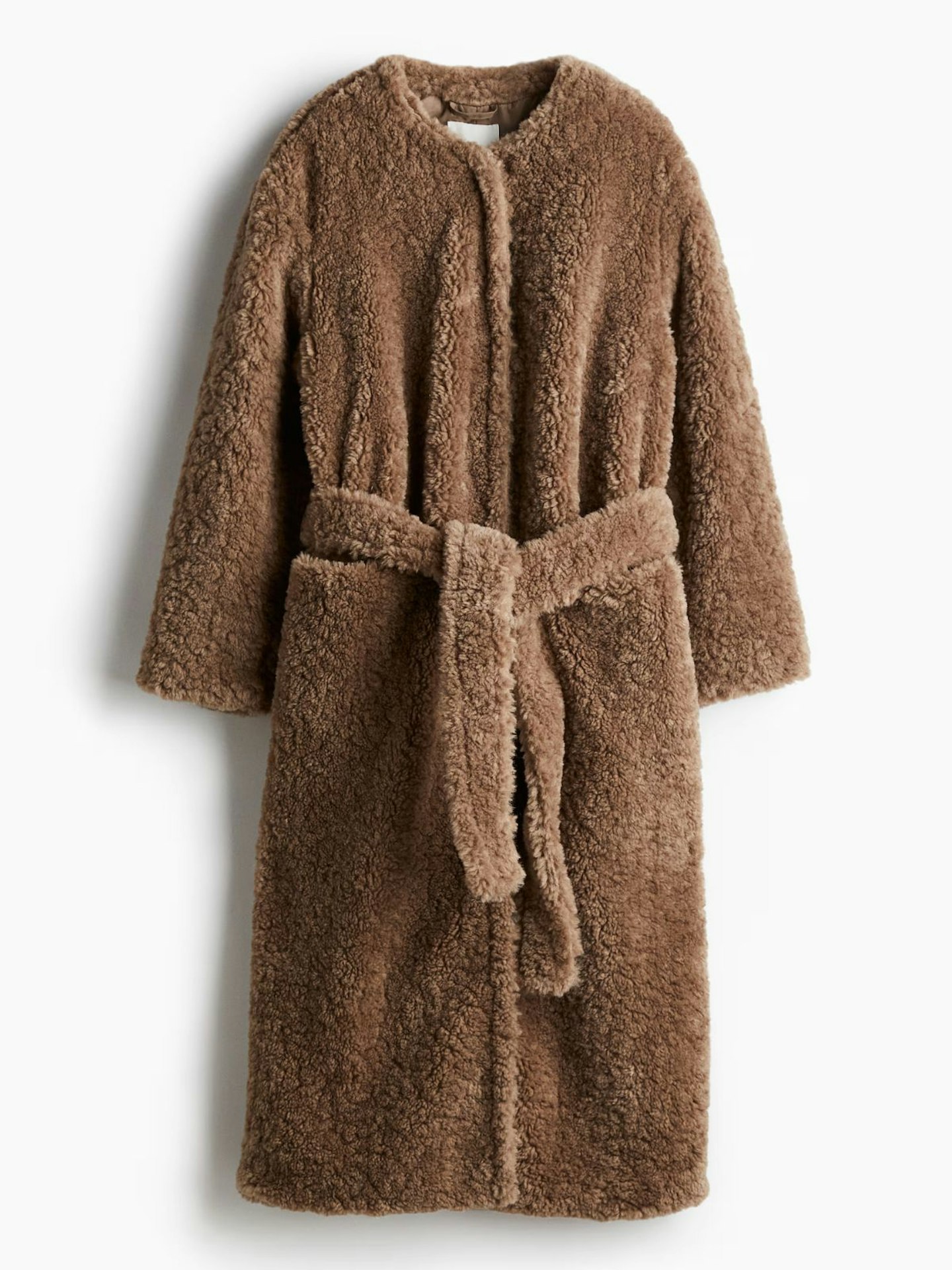 H&M, Fluffy Tie-Belt Coat