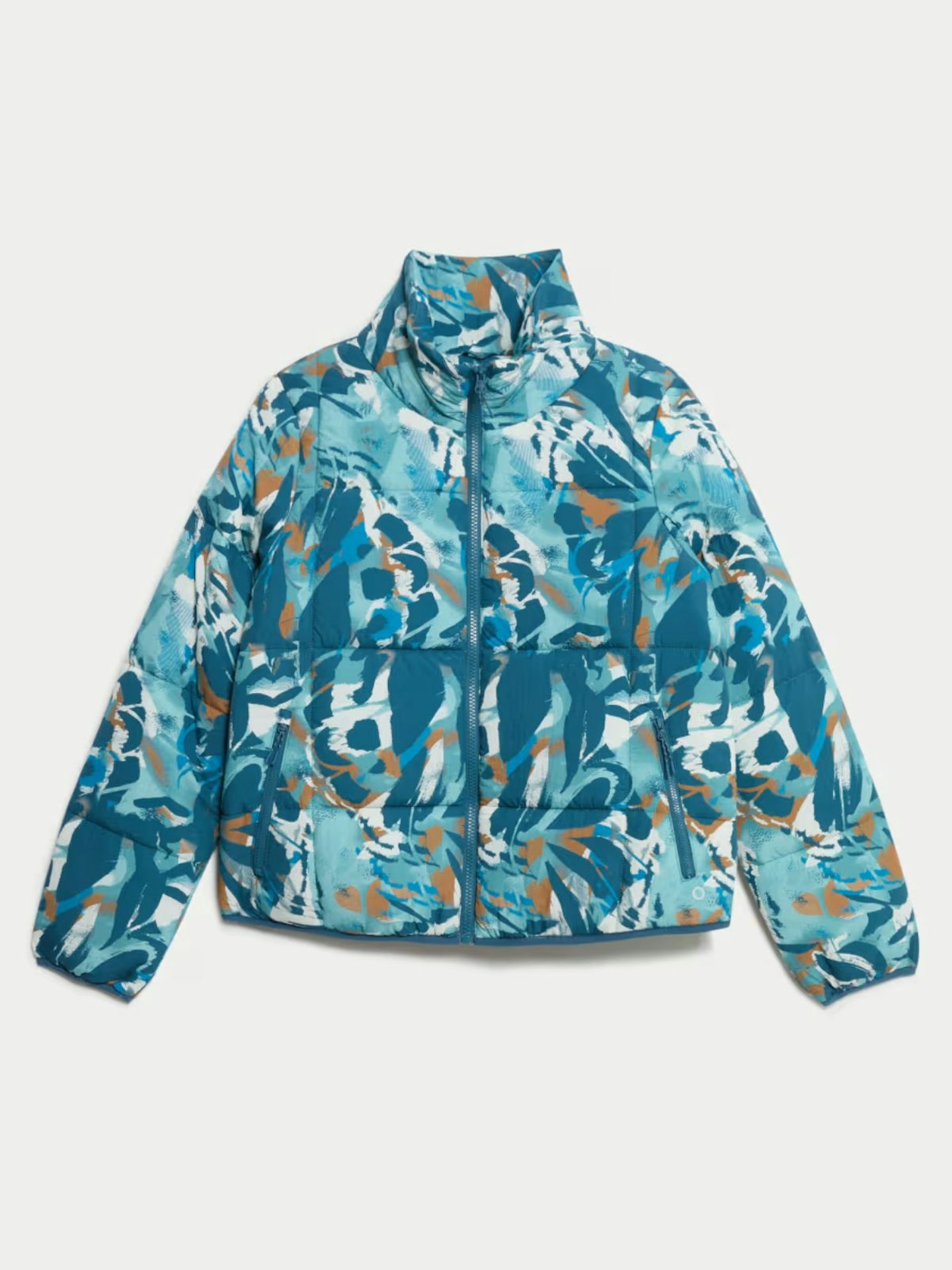 Goodmove Stormwear Printed Funnel Neck Puffer Jacket