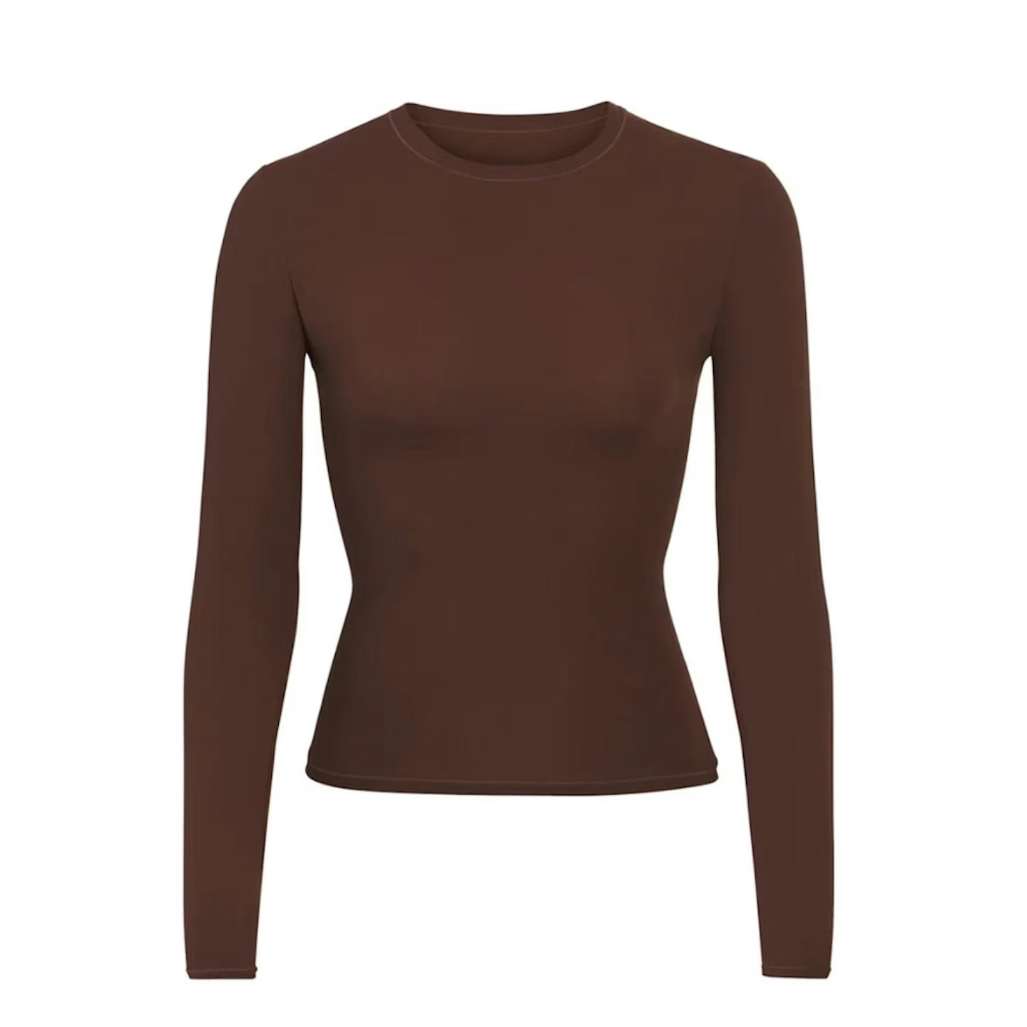 chocolate brown long sleeve top