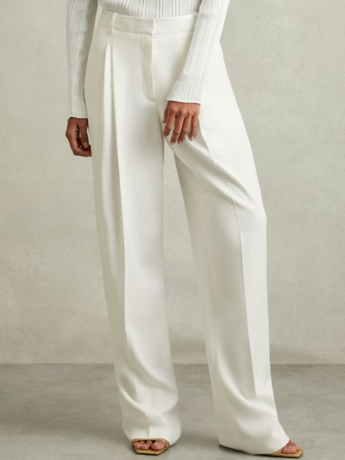 Lydia Double Pleat Wide Leg Tux Trousers 