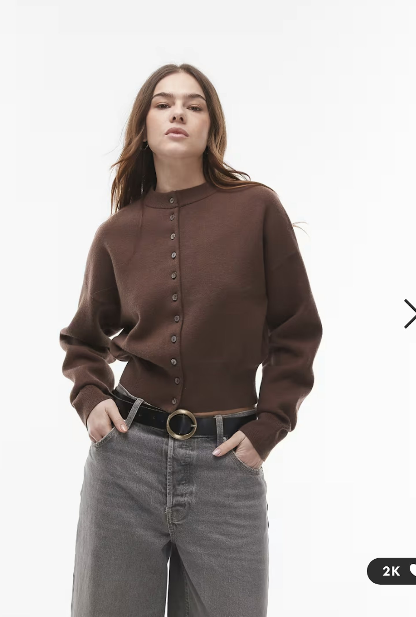 brown cardi