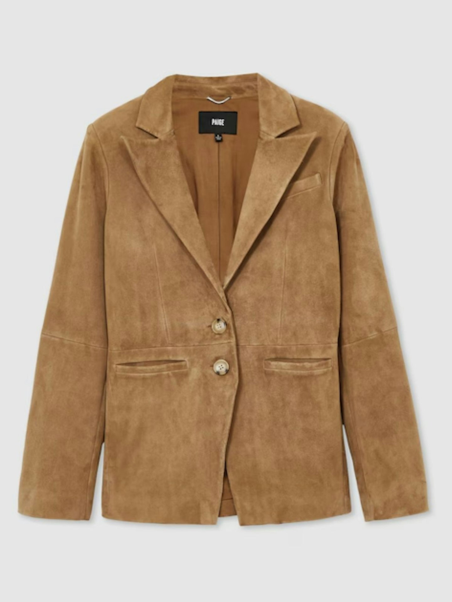 Reiss, Charlie Paige Suede Single-Breasted Blazer