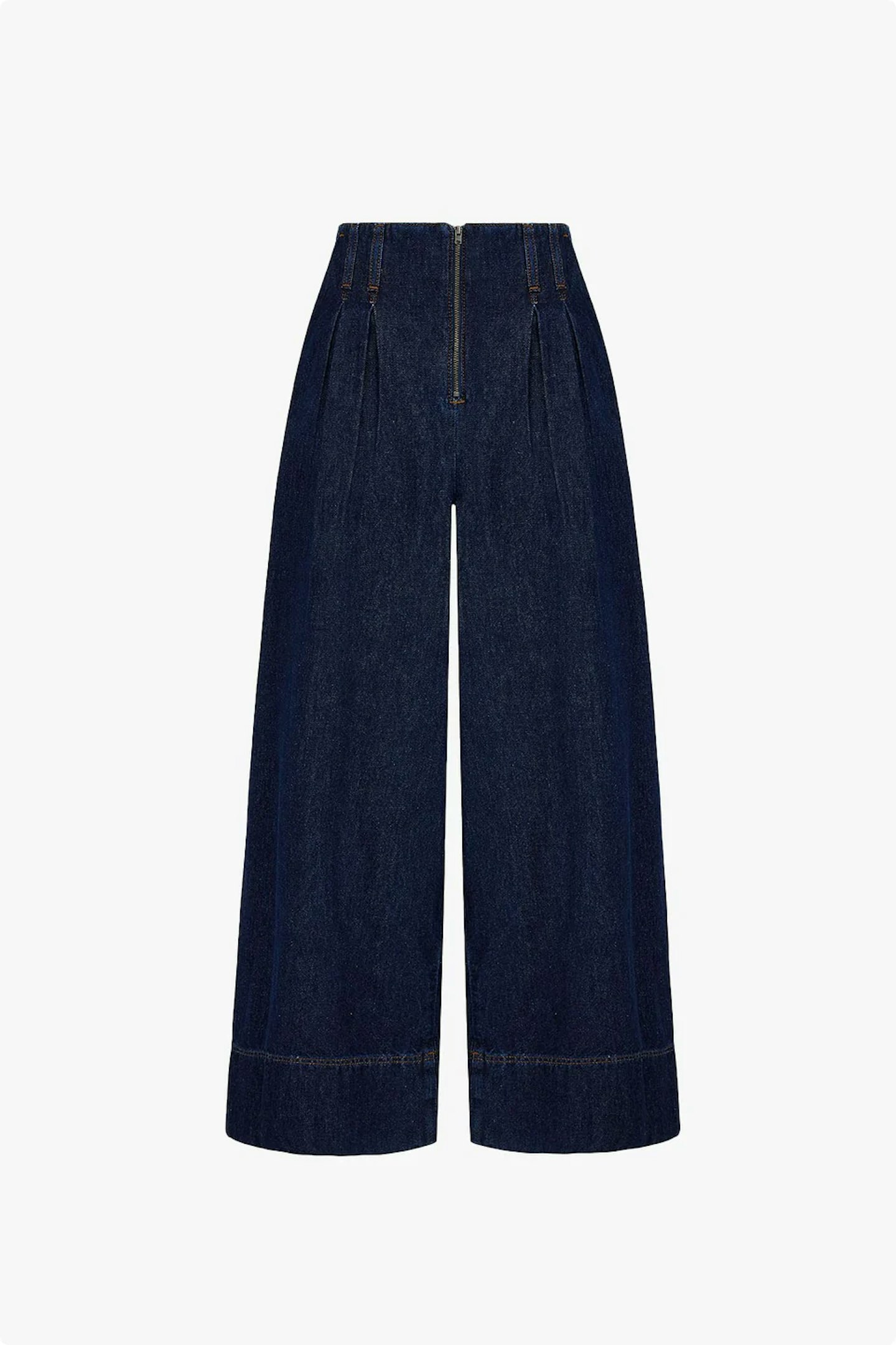 Aligne, Foire Box Pleat Wide Leg Jean