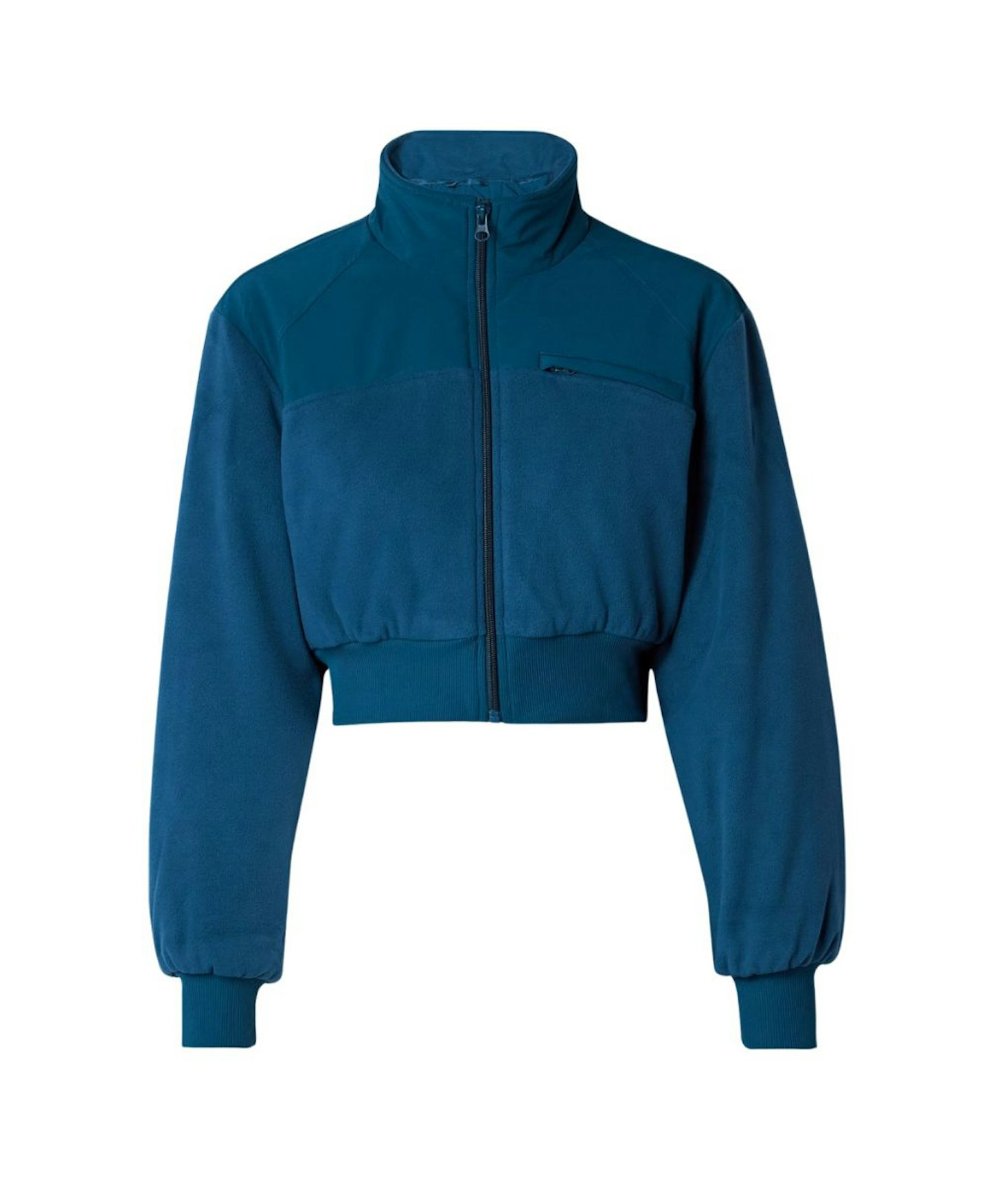 Alo Yoga, Wintry Mix Cropped Fleece And Shell Jacket