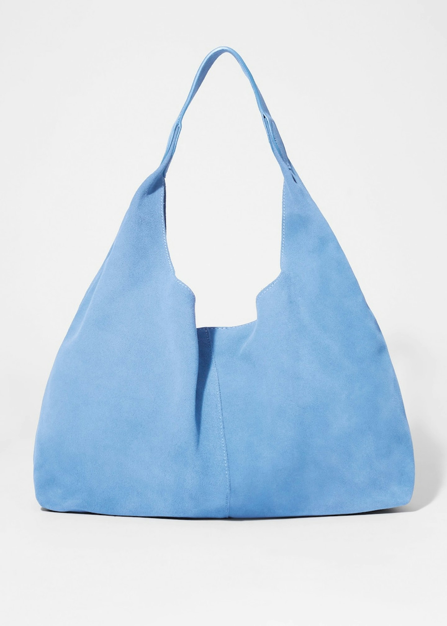 Large Suede Tote Bag in Blue
