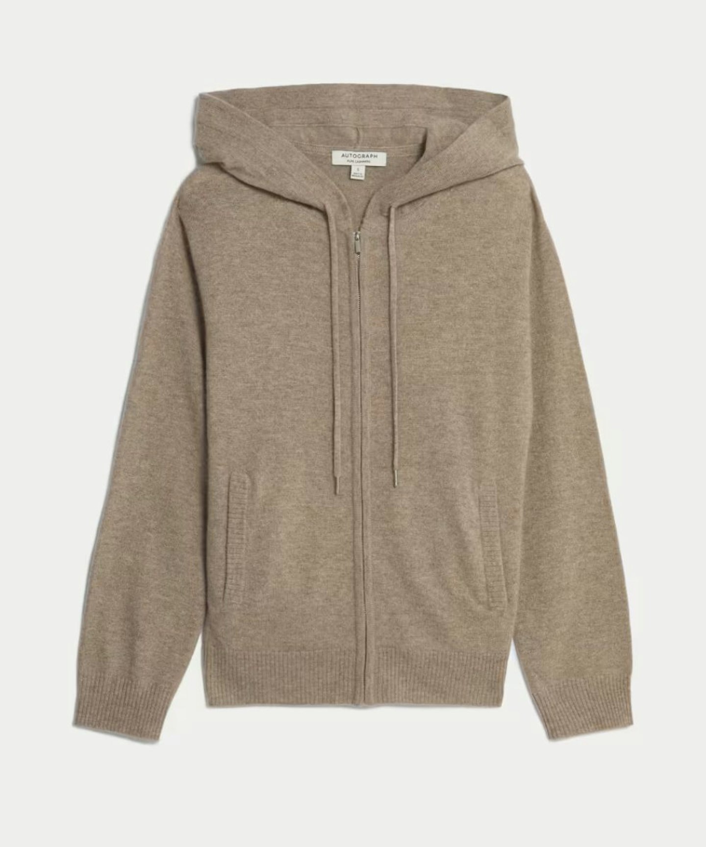 Pure Cashmere Zip Up Hoodie