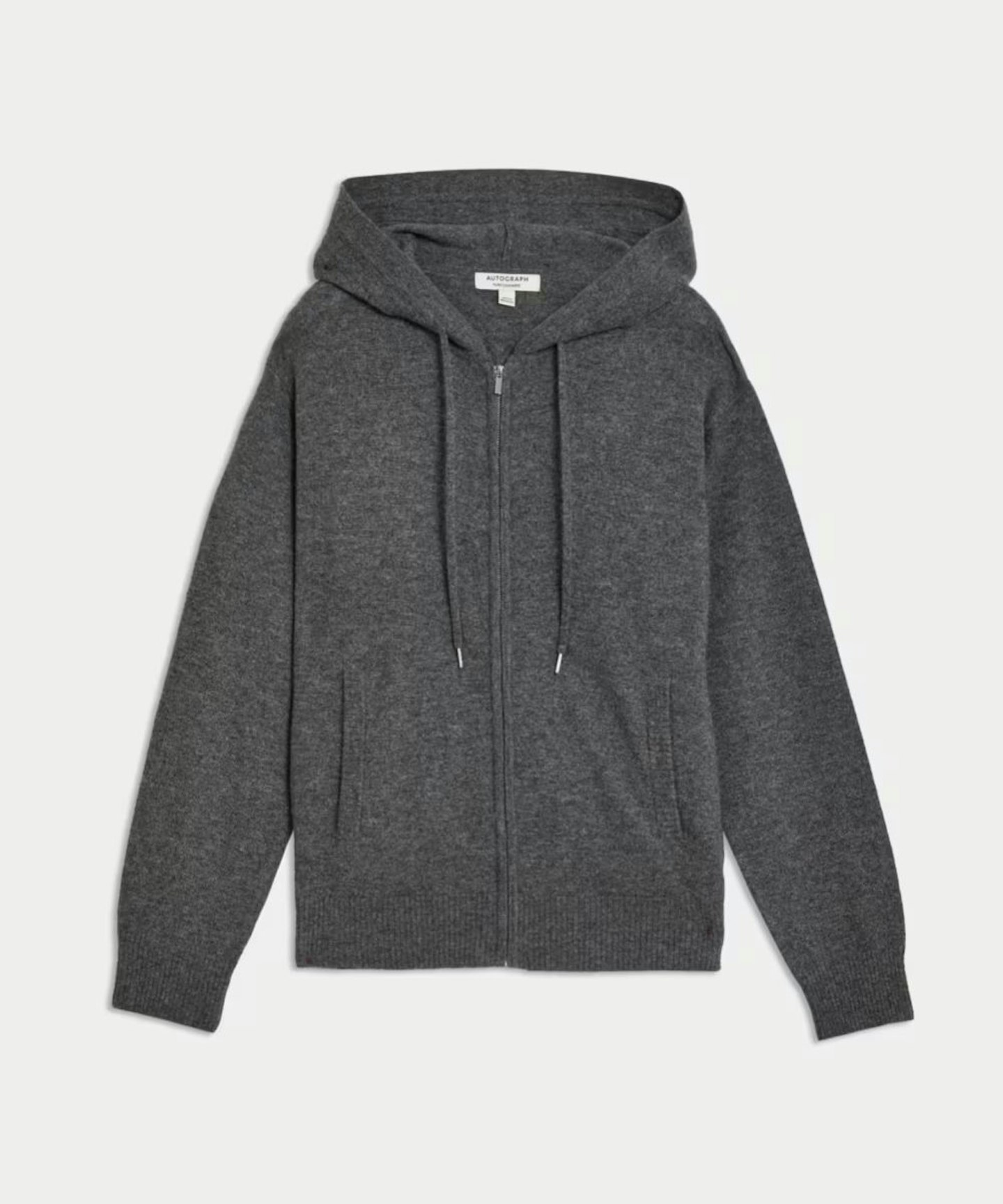 Pure Cashmere Zip Up Hoodie