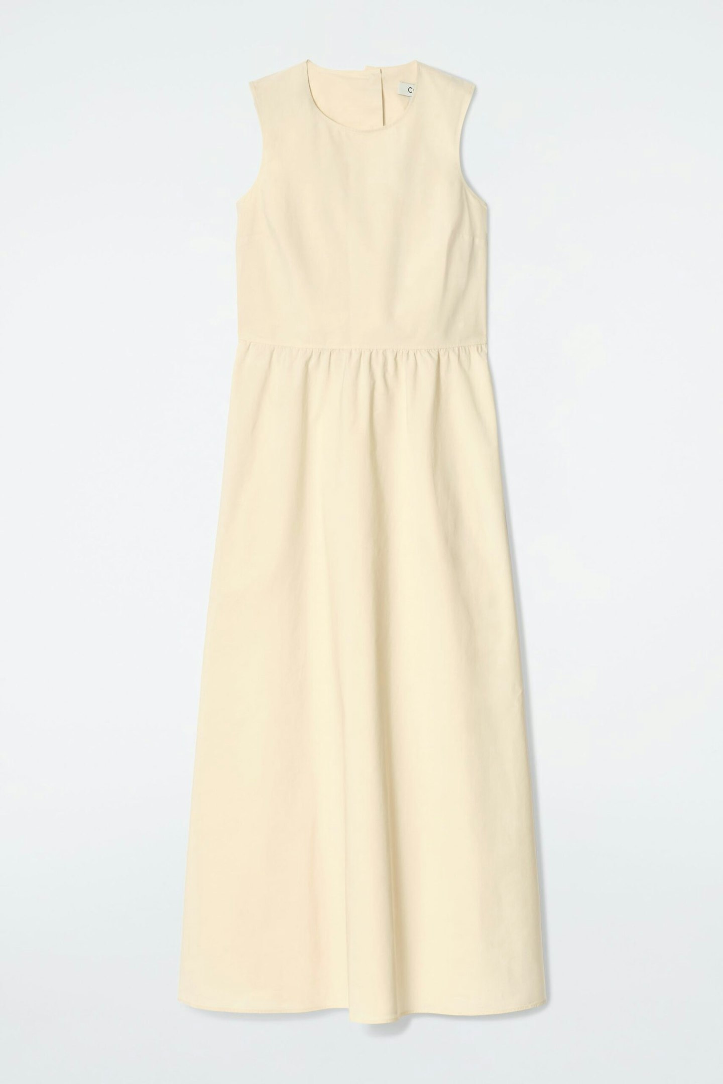 Open-Back Cotton Midi Dress