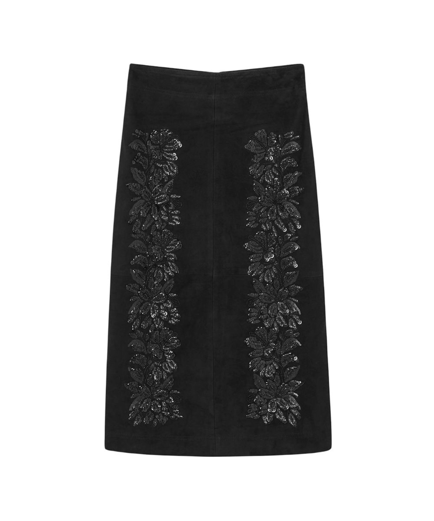 Cos, Sequinned Suede Midi Skirt