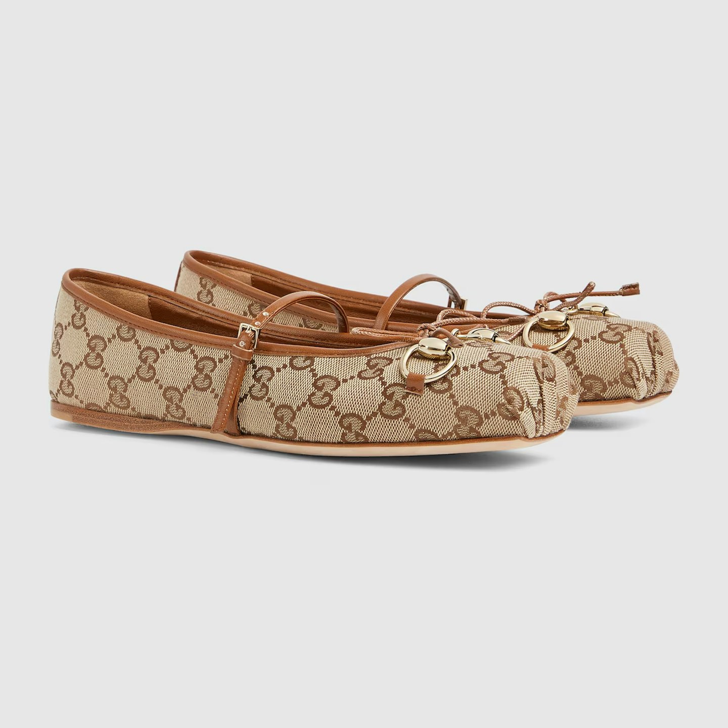 gucci monogram ballet flats 