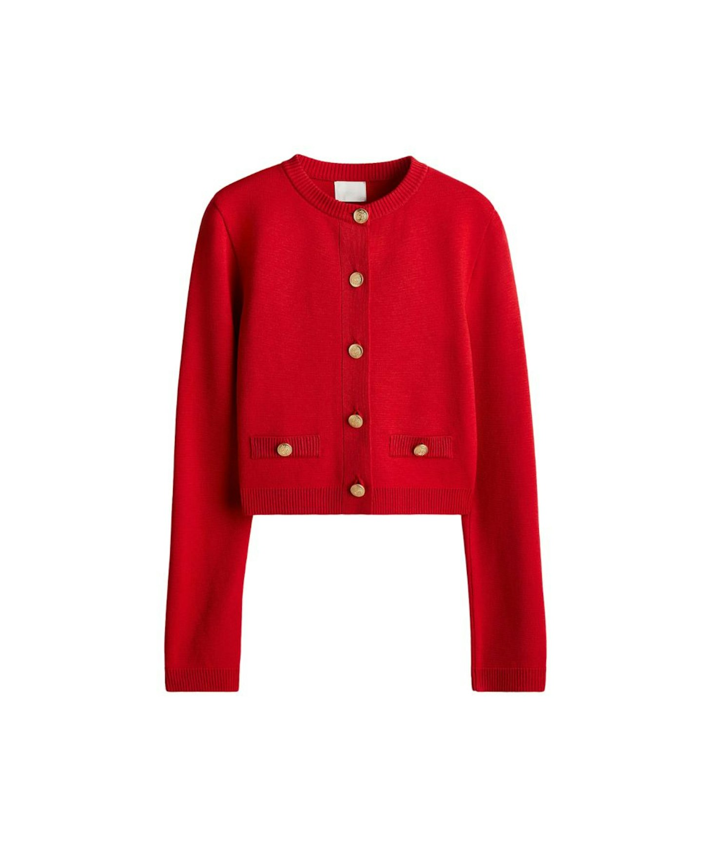 H&M, Fine-Knit Red Cardigan