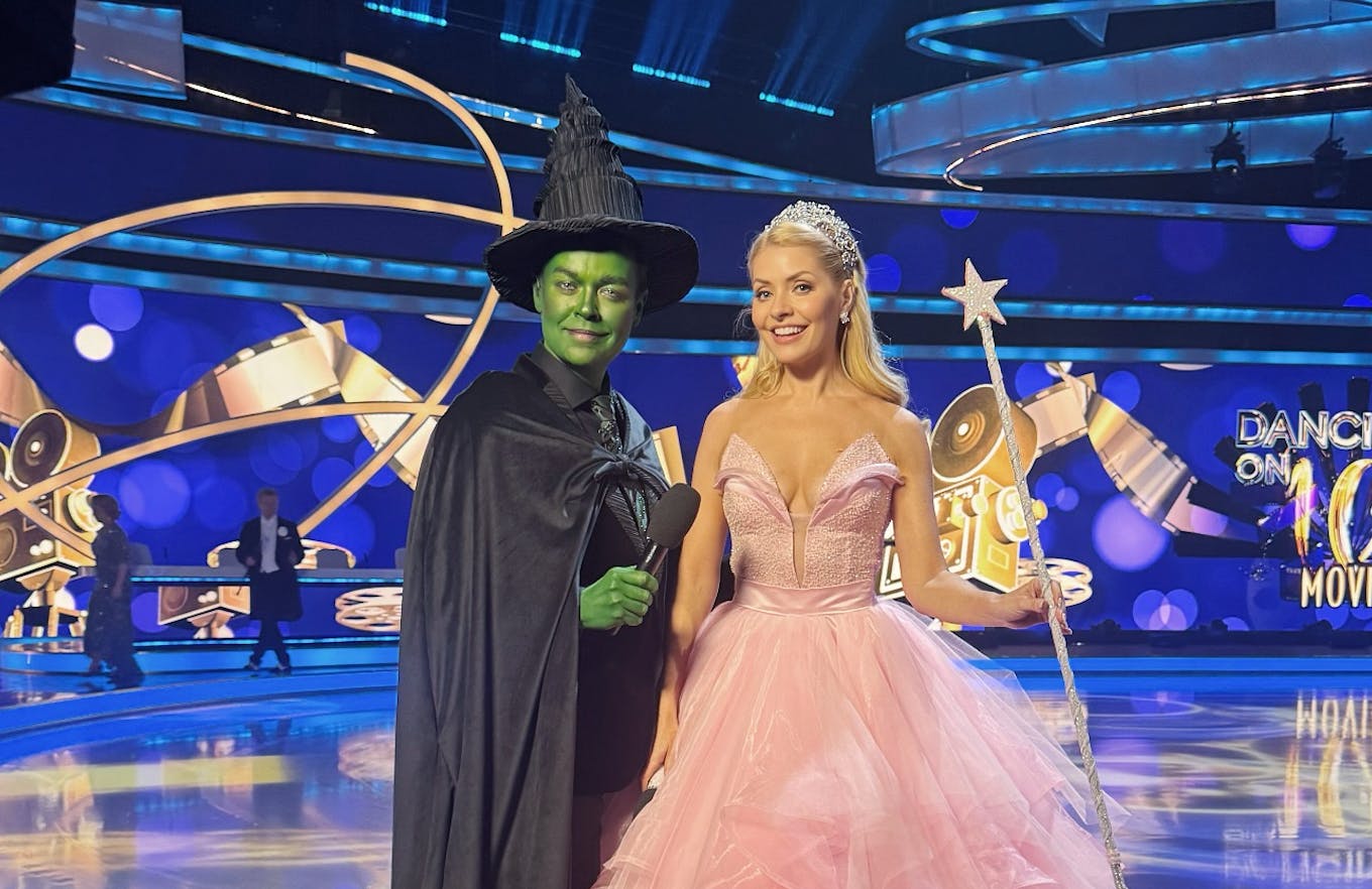 holly willoughby dancing on ice blue dress Holly Willoughby's Dancing On Ice Dress Caused Complaints