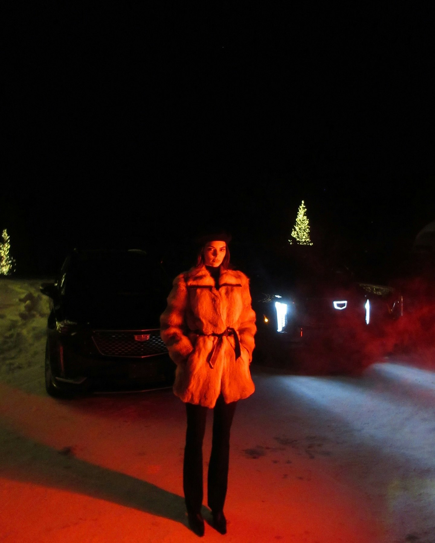 Kendall Jenner vintage fur coat