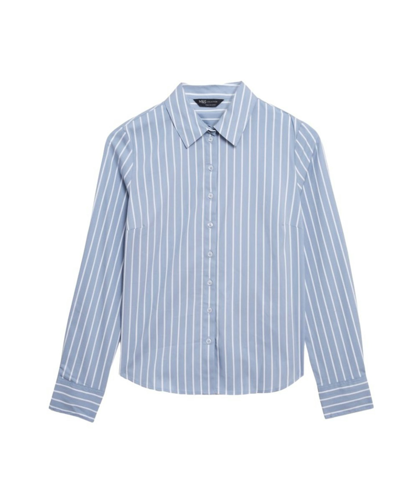 M&S, Cotton Rich Striped Fitted Shirt