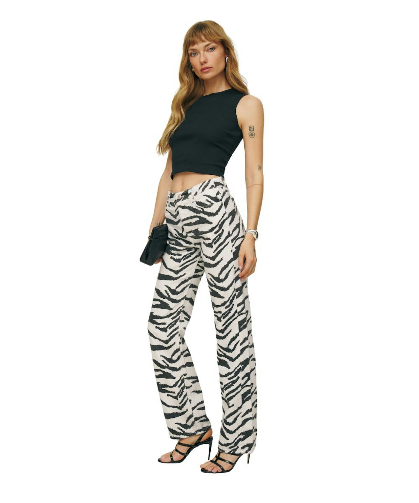 Cynthia High Rise Straight Jeans, Zebra