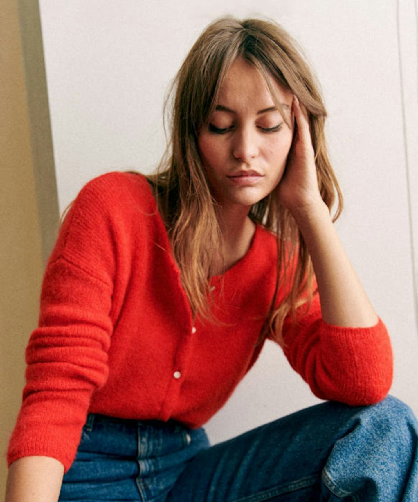 Sézane, Gaspard Red Cardigan