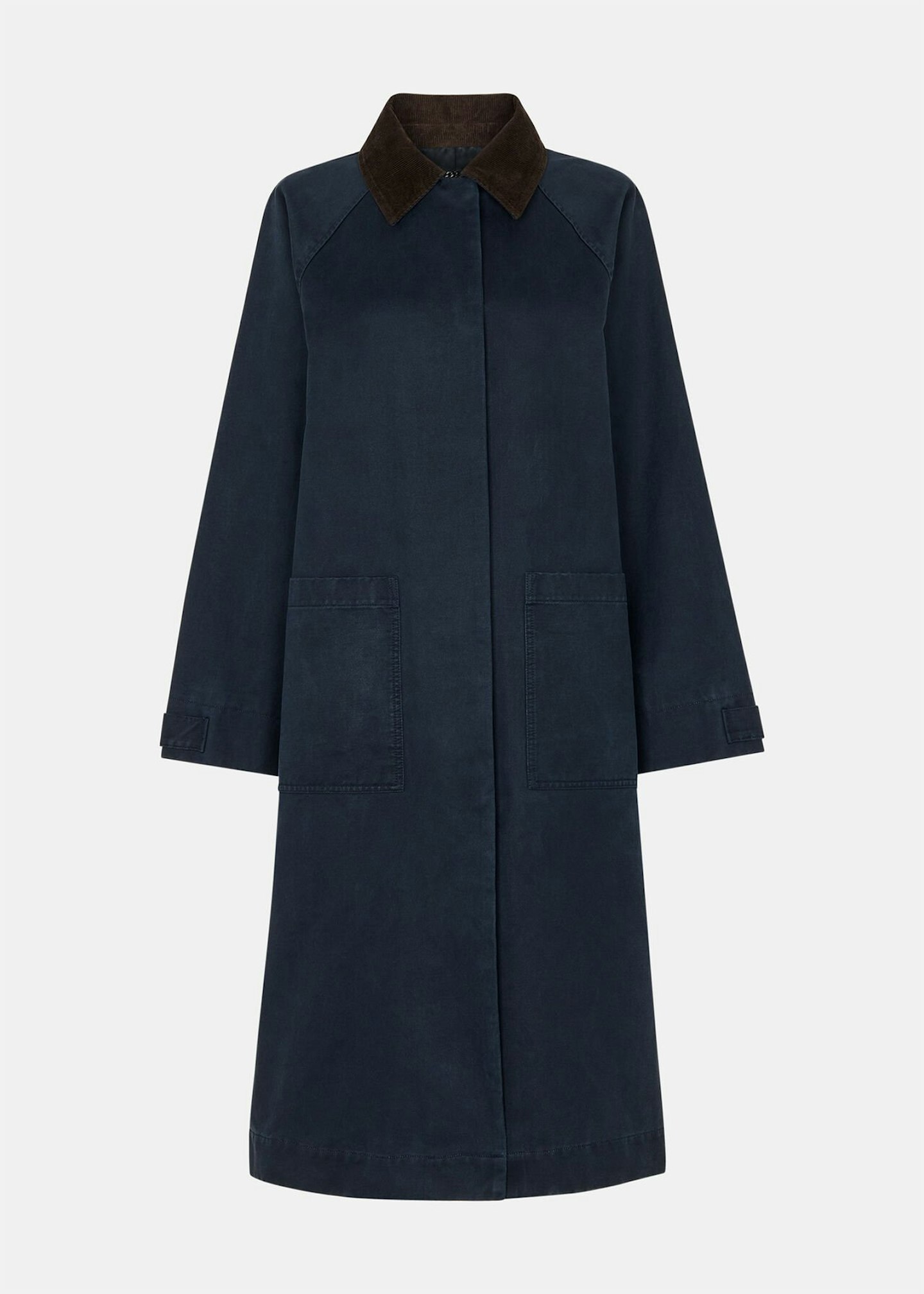 Whistles, Navy Gabriella Waxed Overcoat