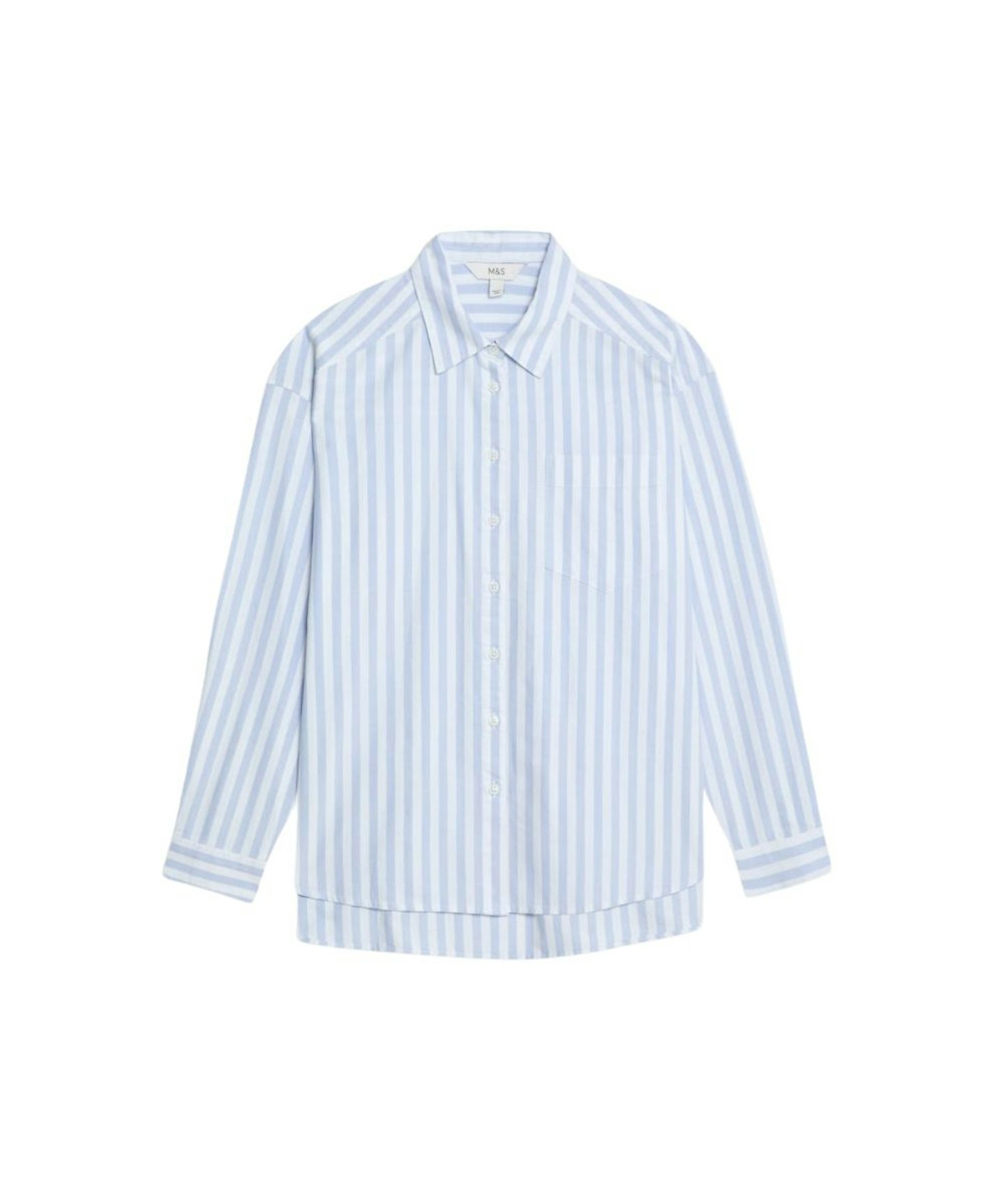 M&S, Pure Cotton Striped Oversized Shirt