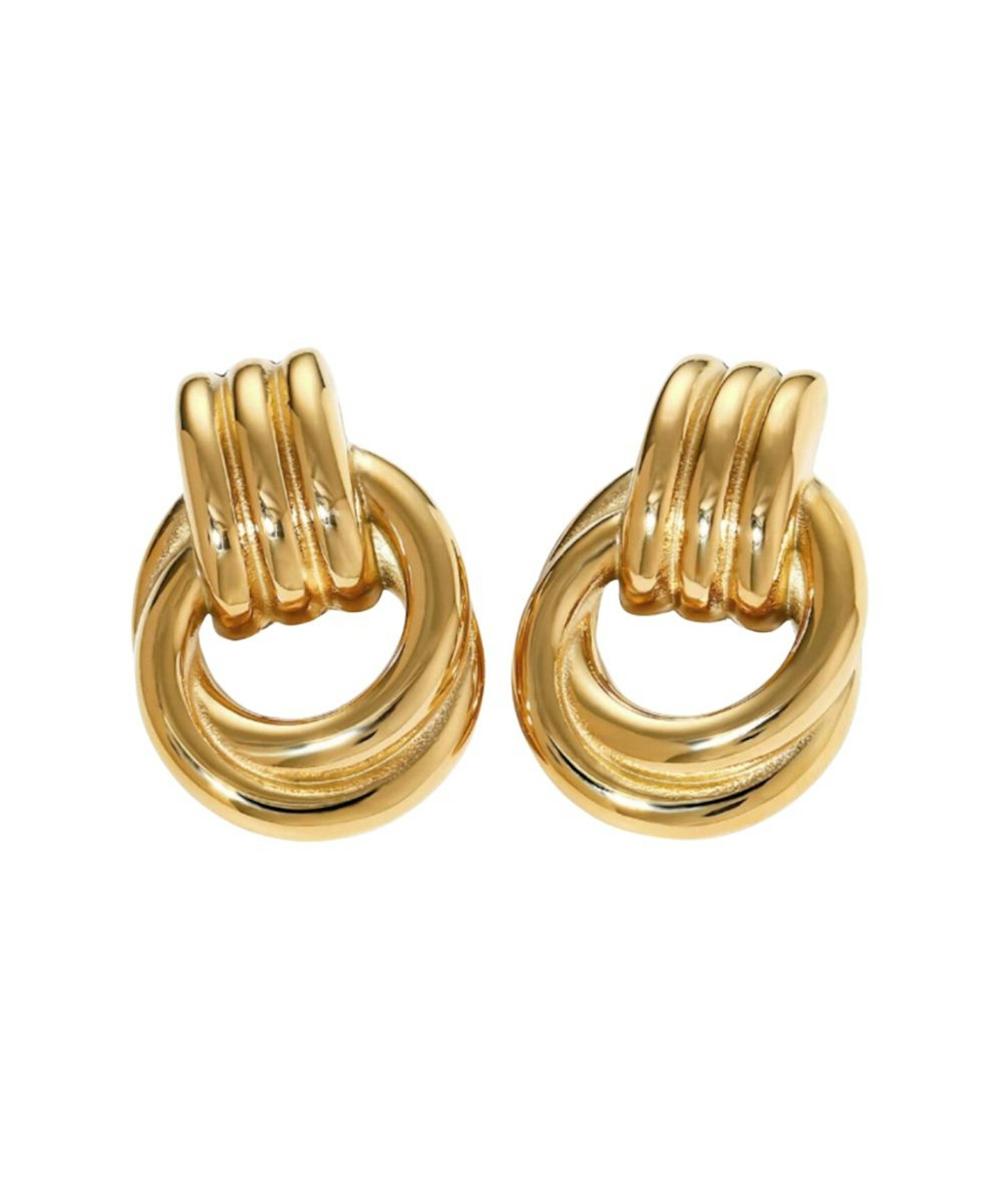 Wolf & Badger, Madison Knotted Gold Earrings