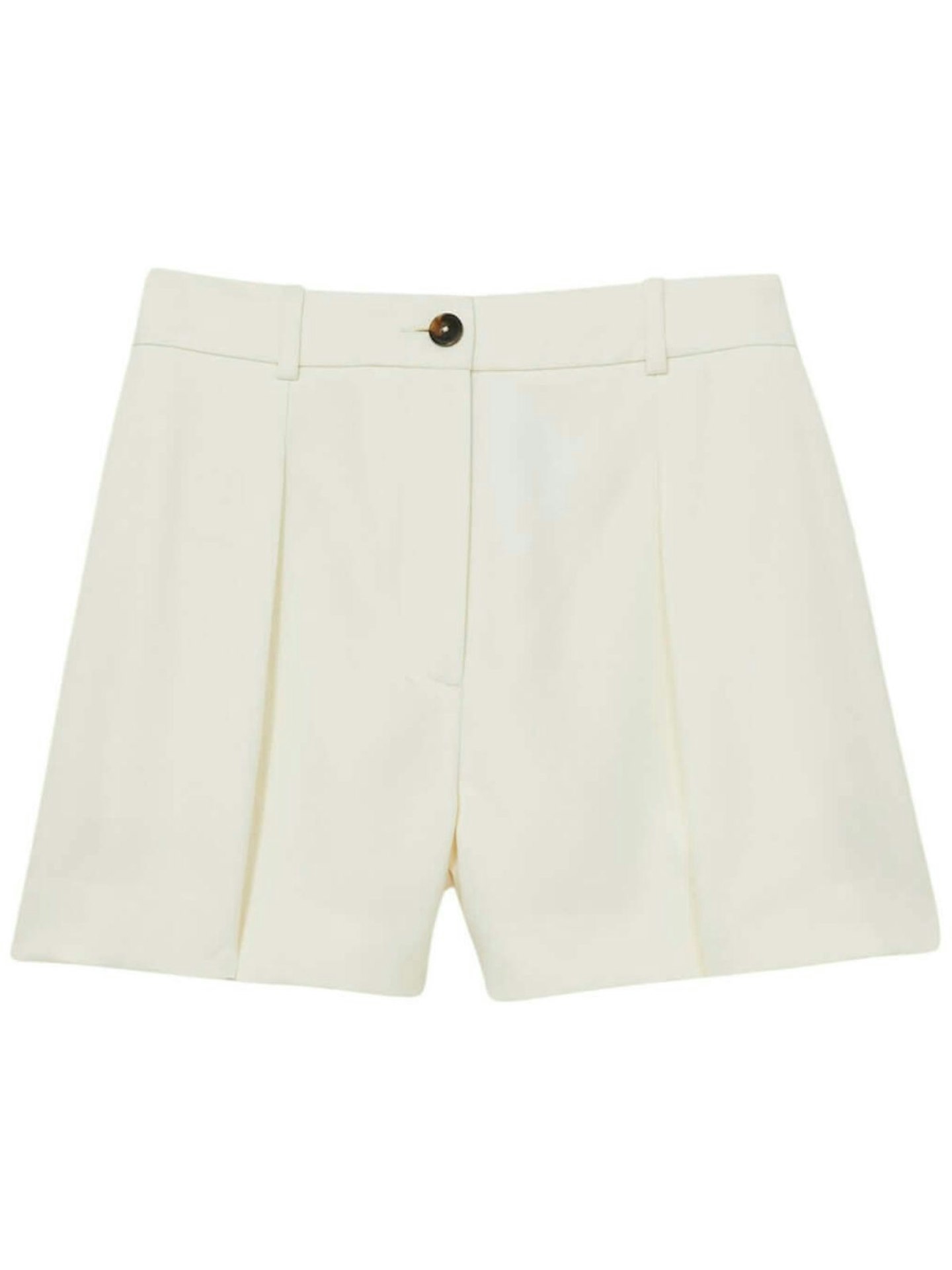 Reiss, Millie Single-Pleat Tailored Shorts In Cream