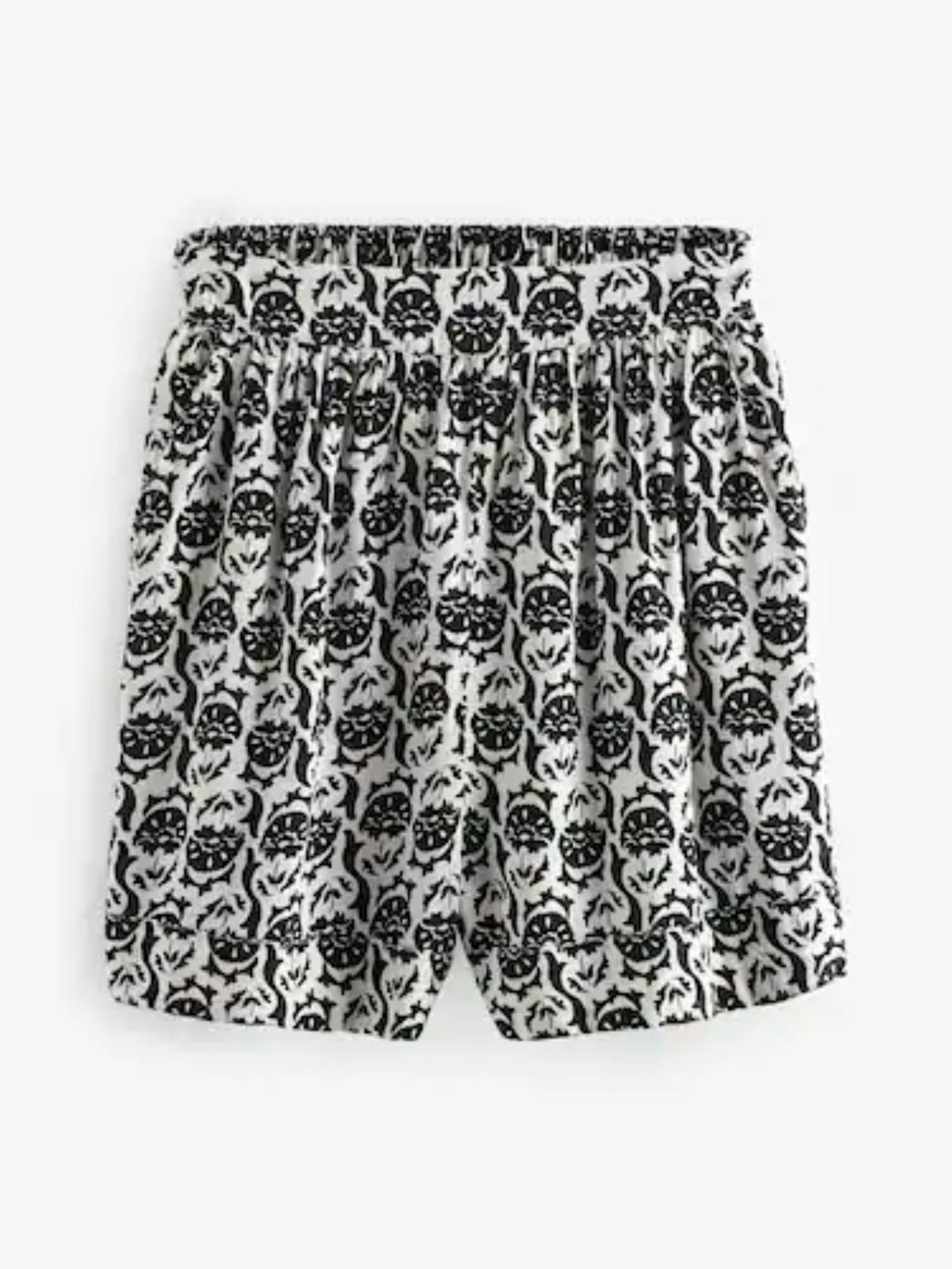 Next, White/Black Pull-On Shorts