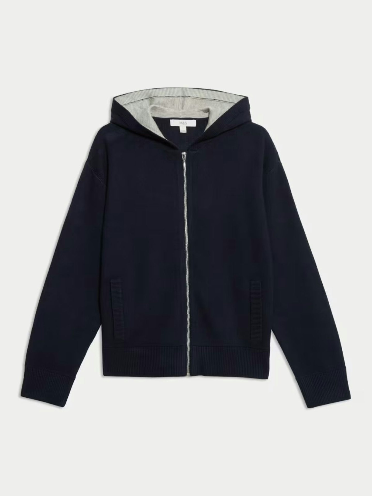 M&S, Soft Touch Two Tone Slim Fit Hoodie