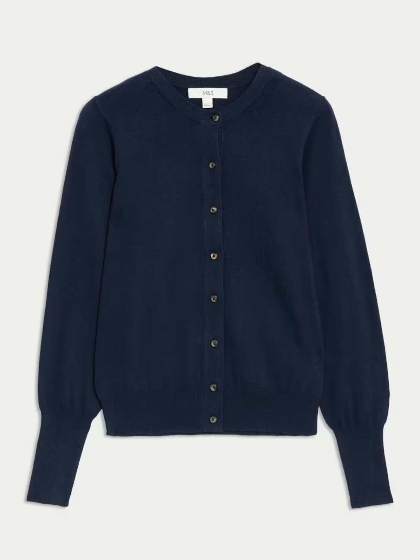 M&S, Crew Neck Button Front Cardigan